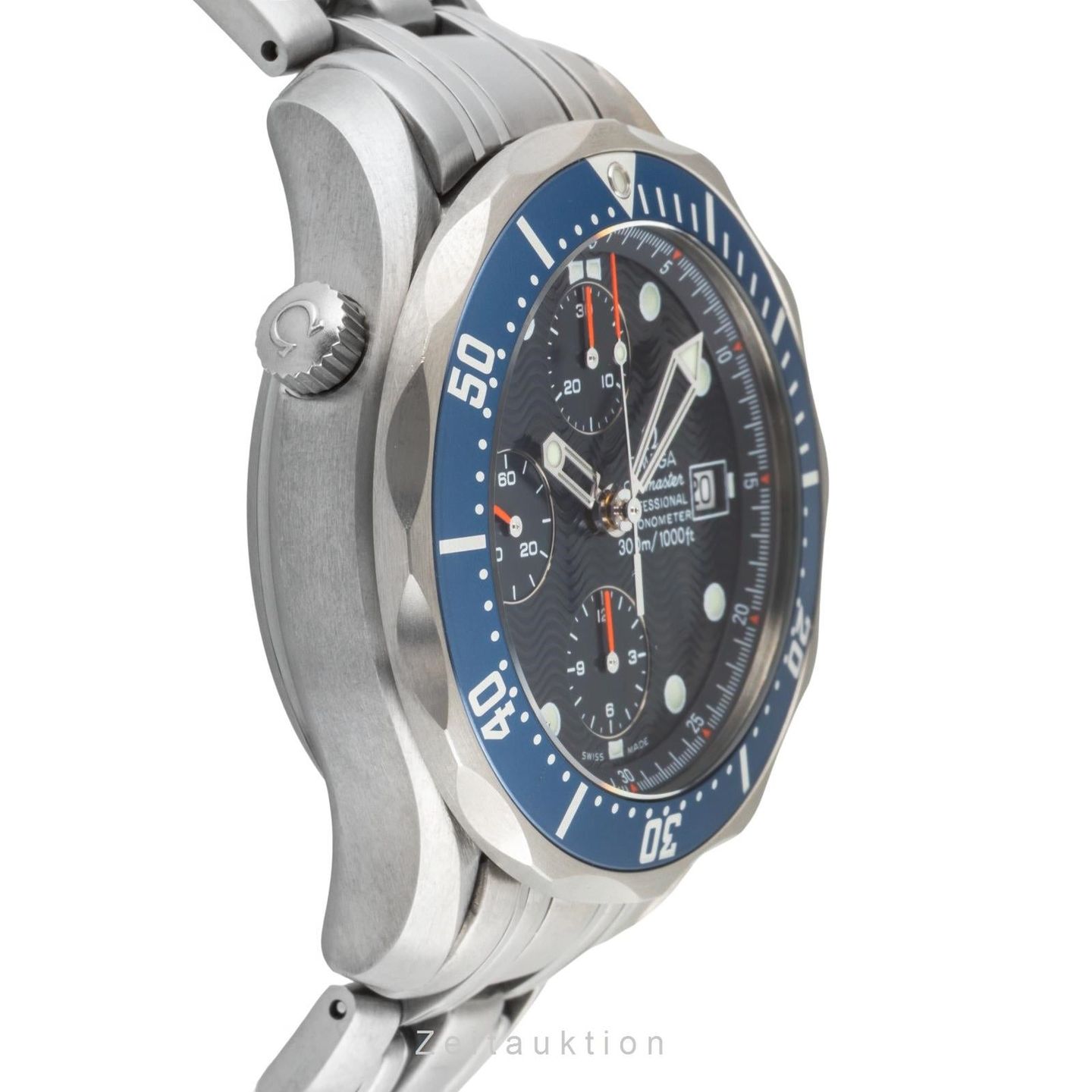 Omega Seamaster Diver 300 M 2298.80.00 (Onbekend (willekeurig serienummer)) - Blauw wijzerplaat 42mm Titanium (6/8)