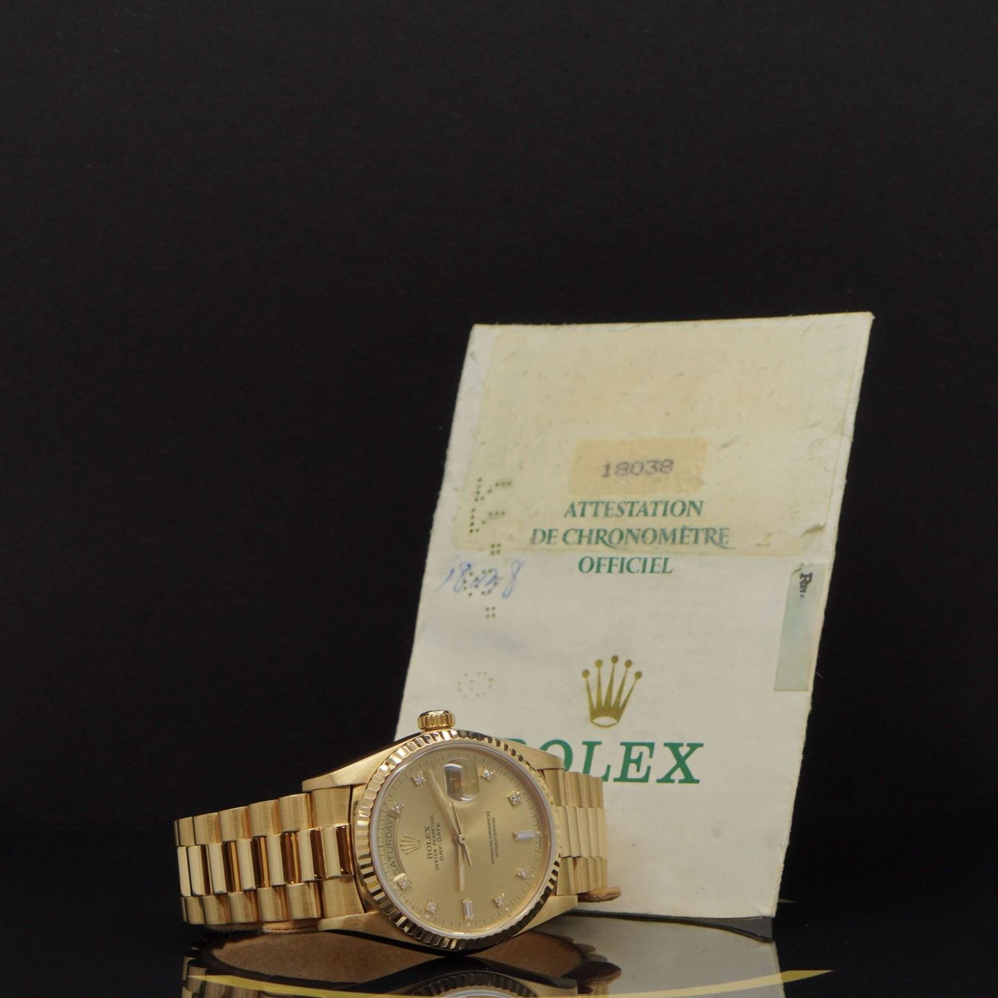 Rolex Day-Date 36 18038 (1987) - Gold dial 36 mm Yellow Gold case (5/7)