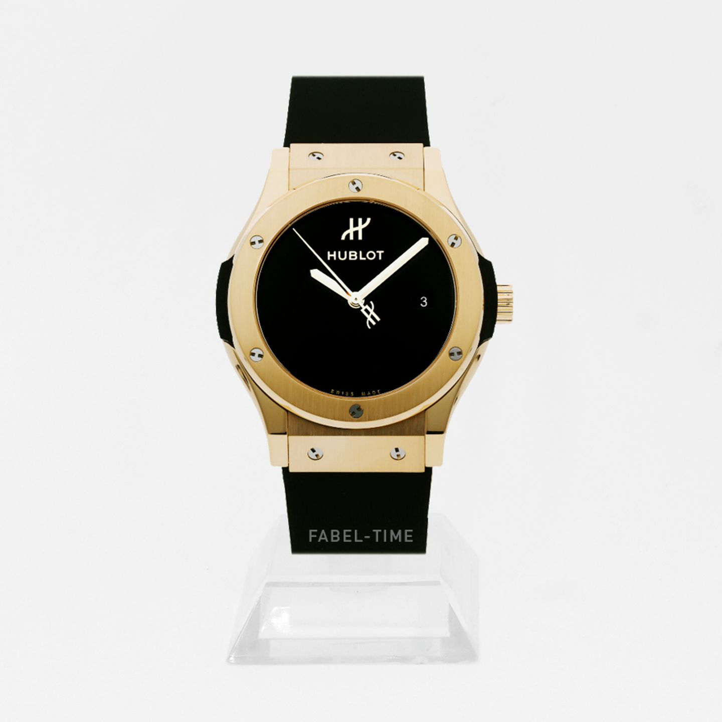 Hublot Classic Fusion Quartz 581.VX.1230.RX.MDM (2024) - Black dial 33 mm Yellow Gold case (1/1)