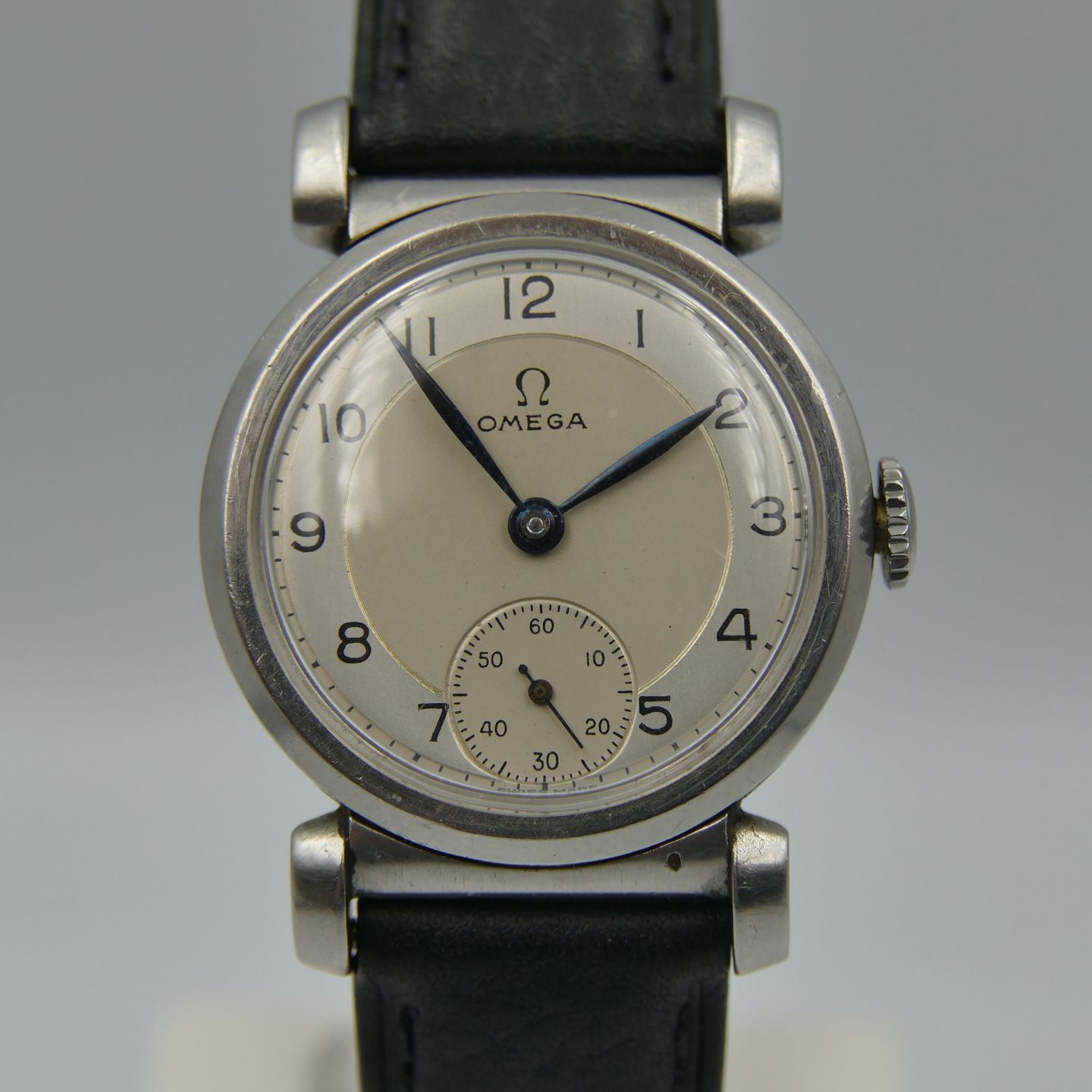 Omega Vintage Art Deco ref. CK 615 Scarab style cal 26.5 SOB two tone 30s (1930) - Onbekend wijzerplaat 30mm Staal (2/8)