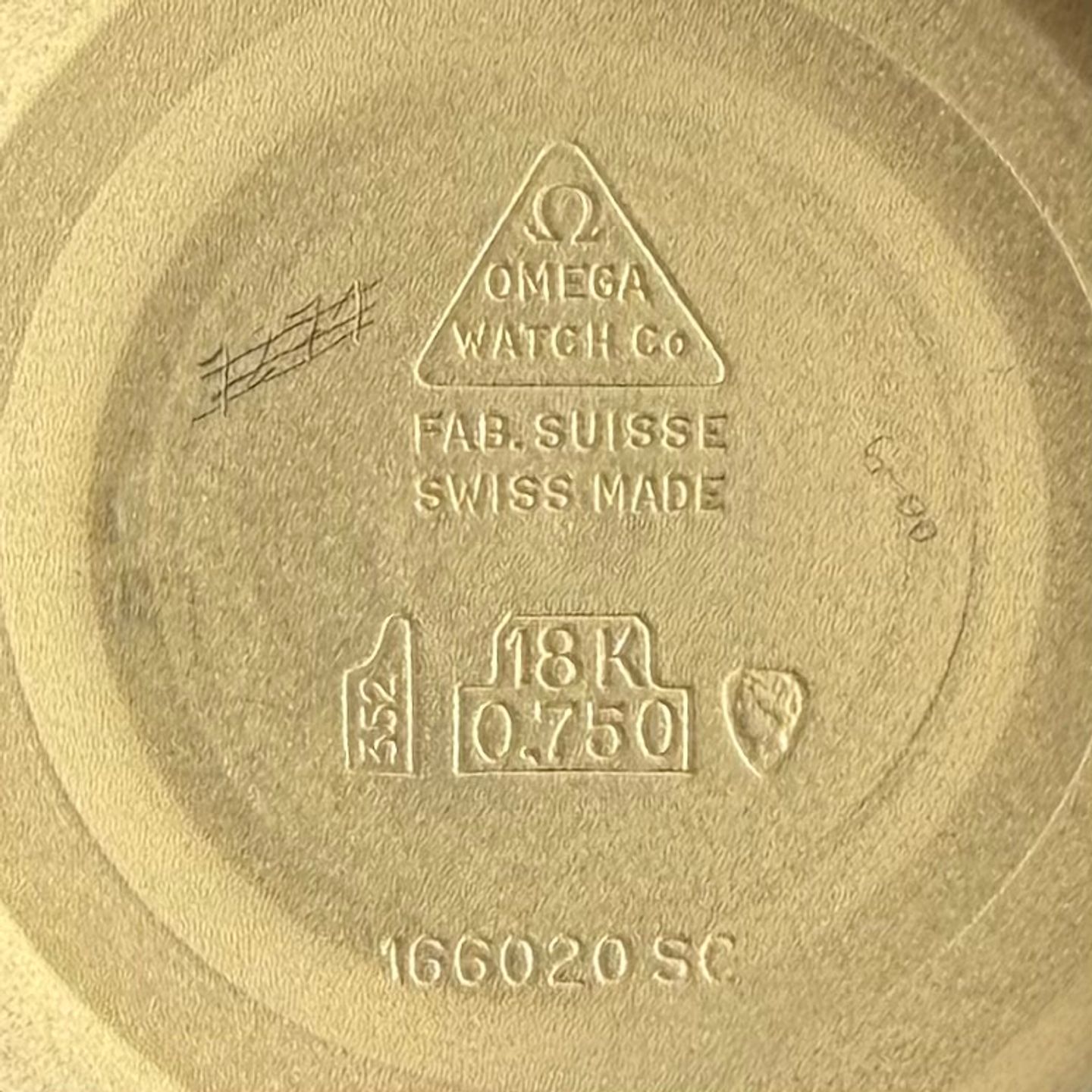 Omega Seamaster 166.020 (1965) - White dial 34 mm Yellow Gold case (5/8)