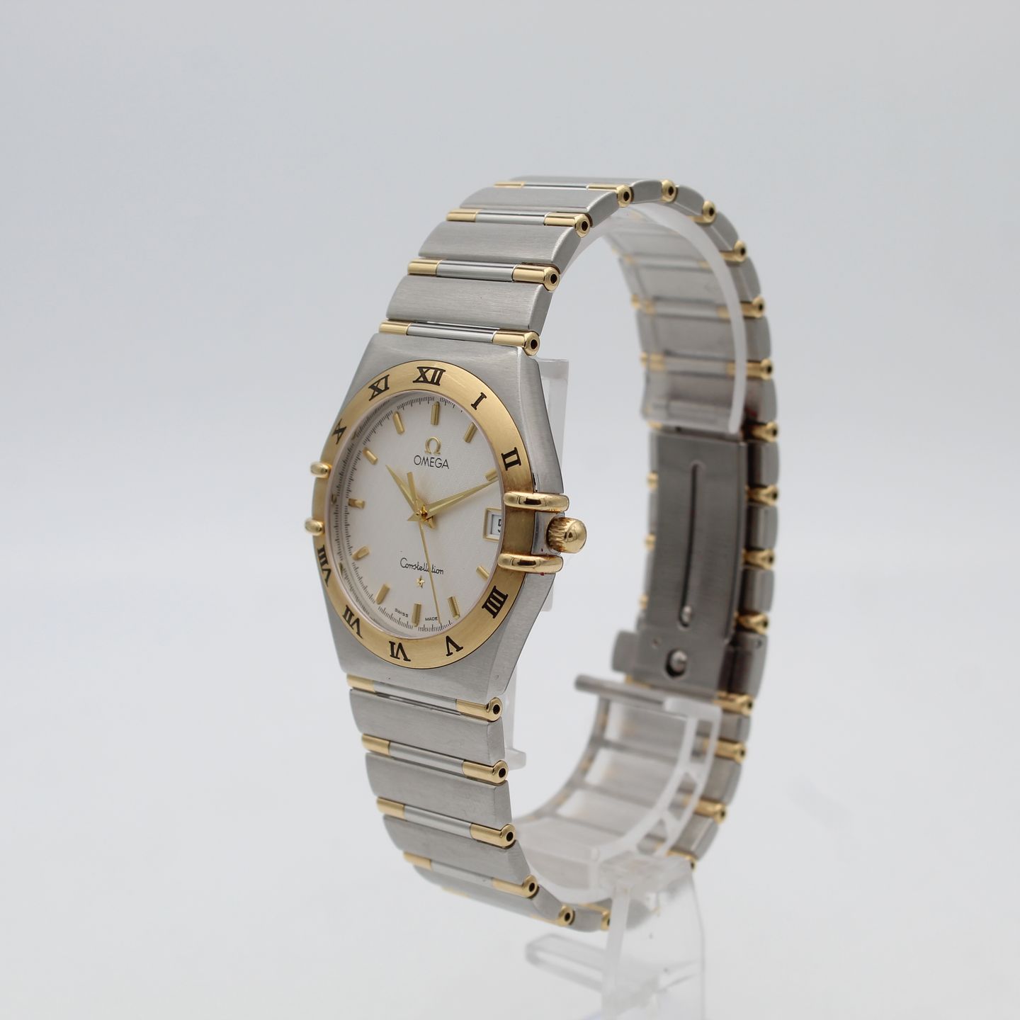 Omega Constellation Quartz 1312.3 (1995) - White dial 33 mm Gold/Steel case (3/8)