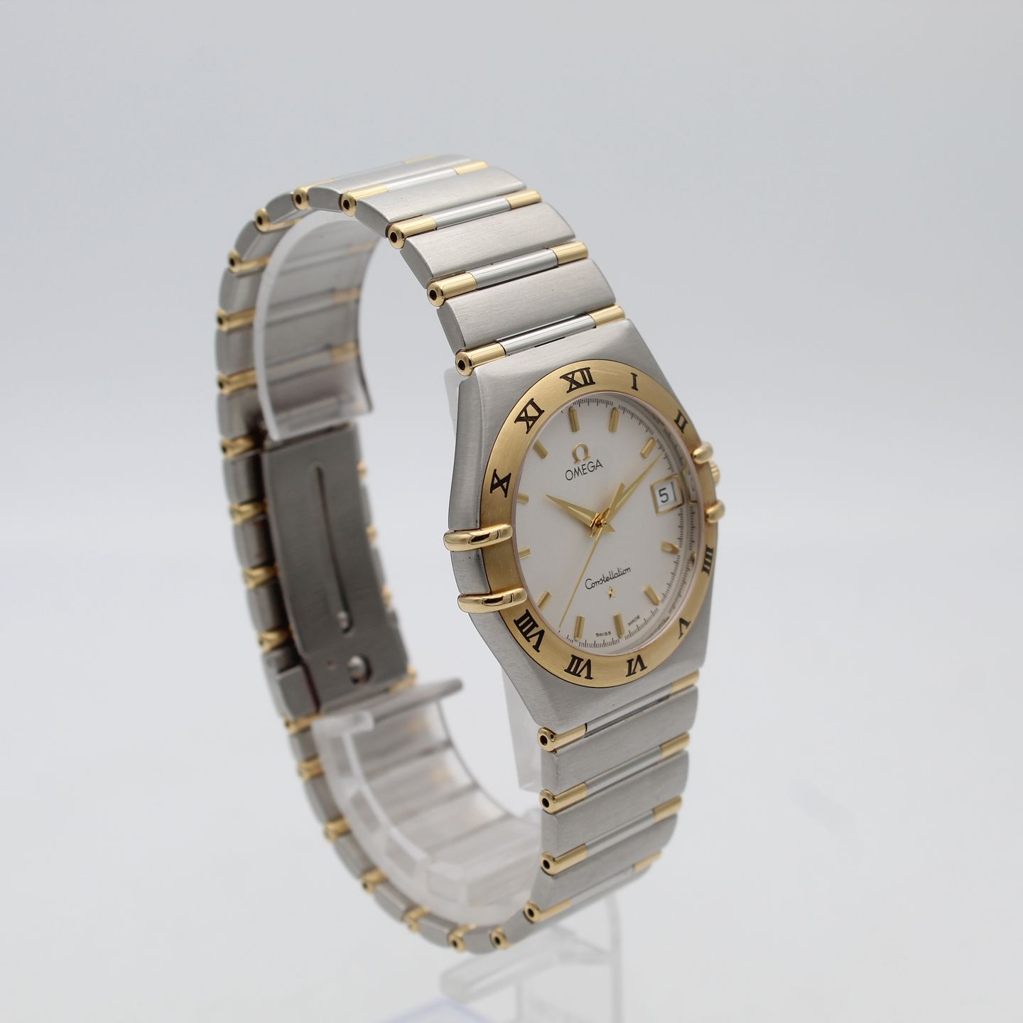 Omega Constellation Quartz 1312.3 (1995) - White dial 33 mm Gold/Steel case (4/8)