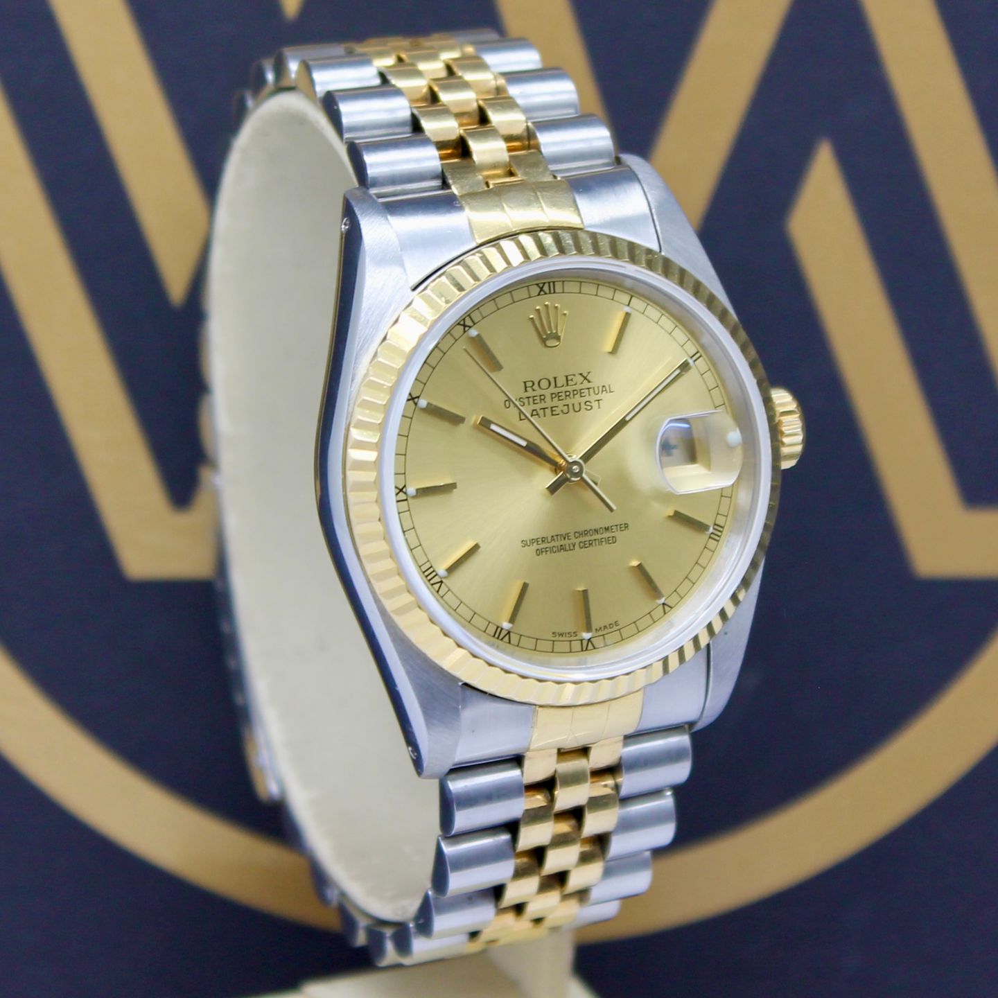 Rolex Datejust 36 16233 (1993) - Champagne dial 36 mm Gold/Steel case (5/7)