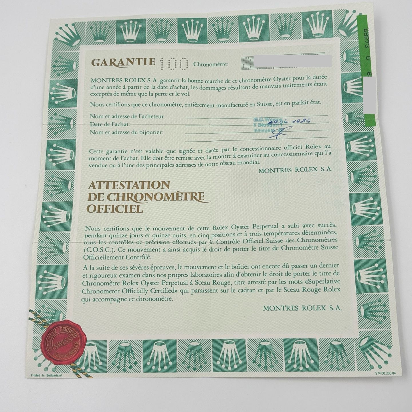 Rolex Datejust 31 68273 (1985) - Champagne dial 31 mm Gold/Steel case (8/8)