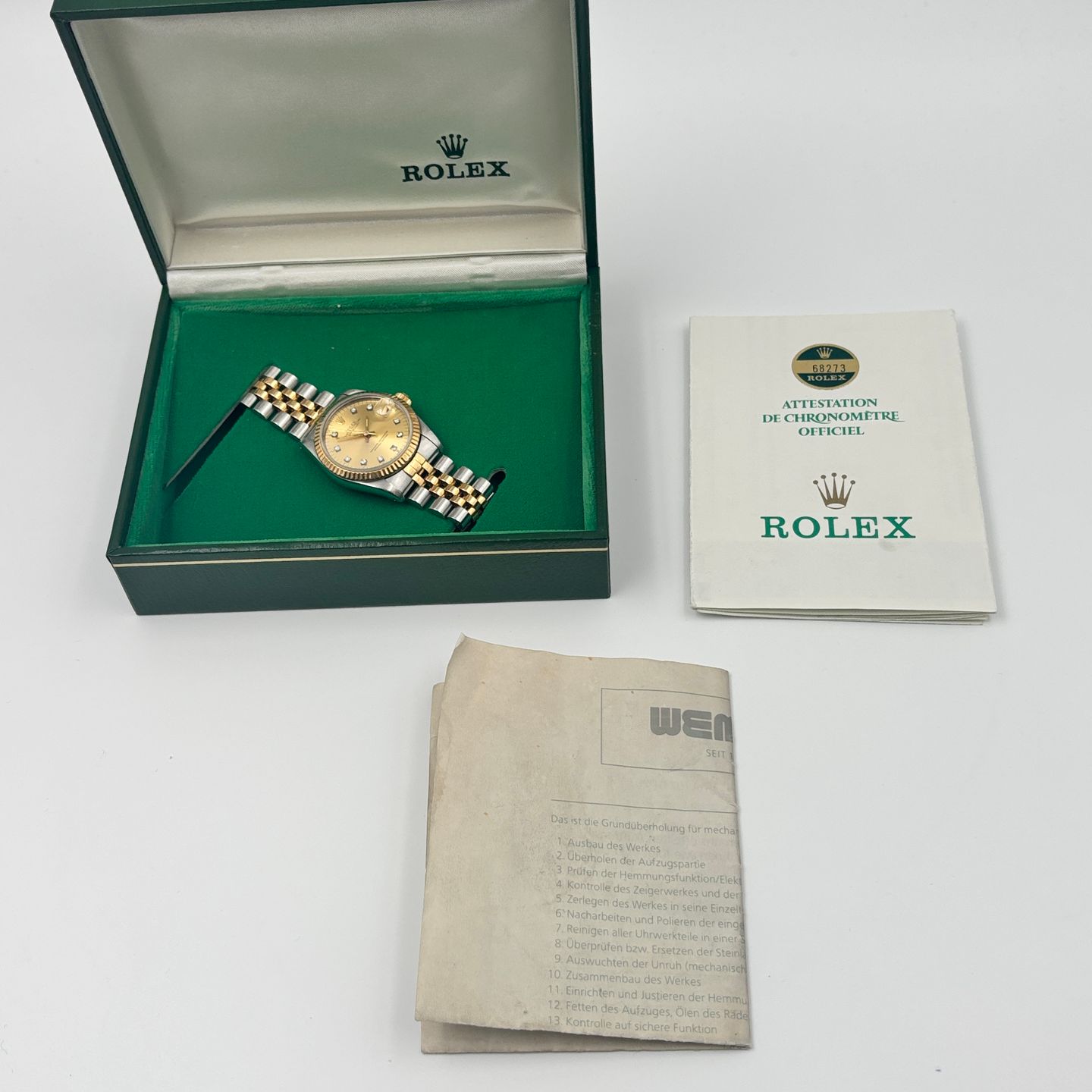 Rolex Datejust 31 68273 (1985) - Champagne dial 31 mm Gold/Steel case (7/8)