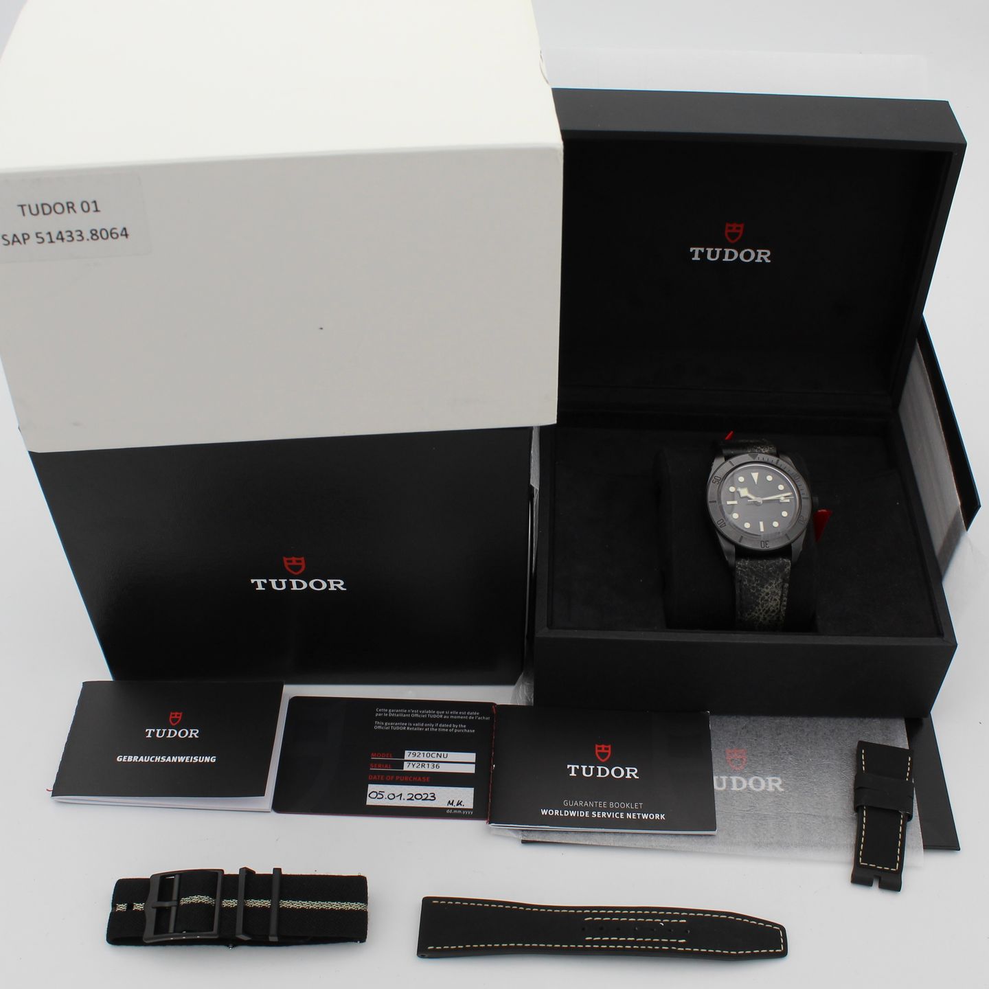 Tudor Black Bay 79210CNU (2023) - Black dial 41 mm Ceramic case (2/8)