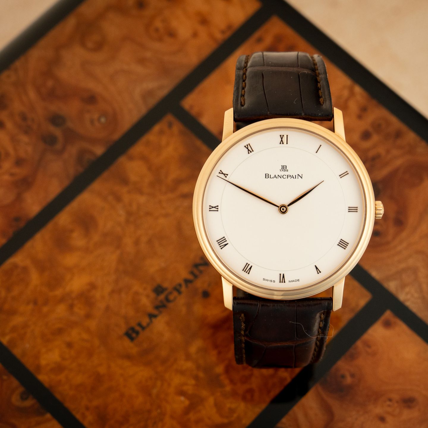 Blancpain Villeret Ultra-Slim 4053-3642-55A (2007) - White dial 40 mm Rose Gold case (1/8)