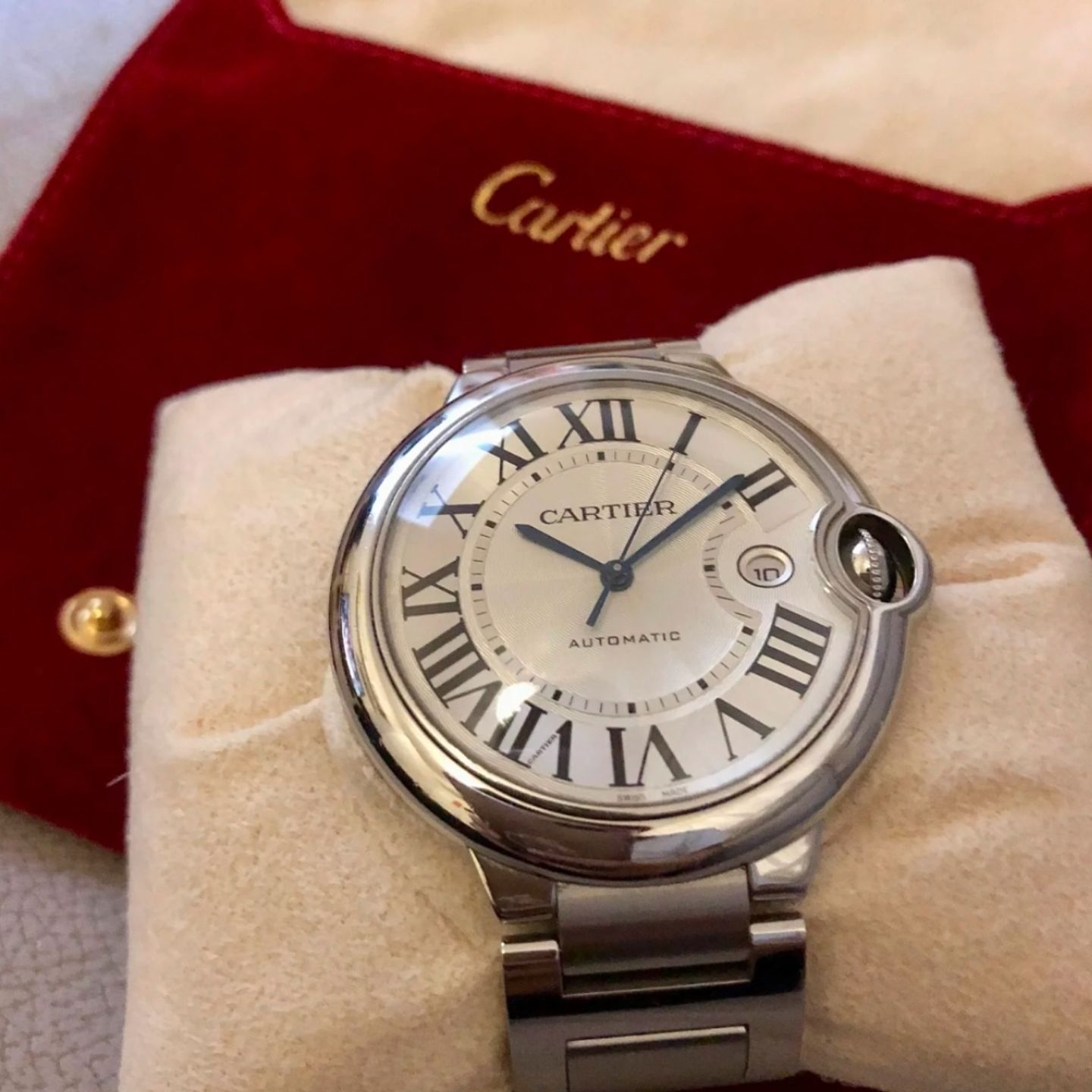 Cartier Ballon Bleu 36mm WSBB0050 (2024) - Grijs wijzerplaat 36mm Staal (1/1)