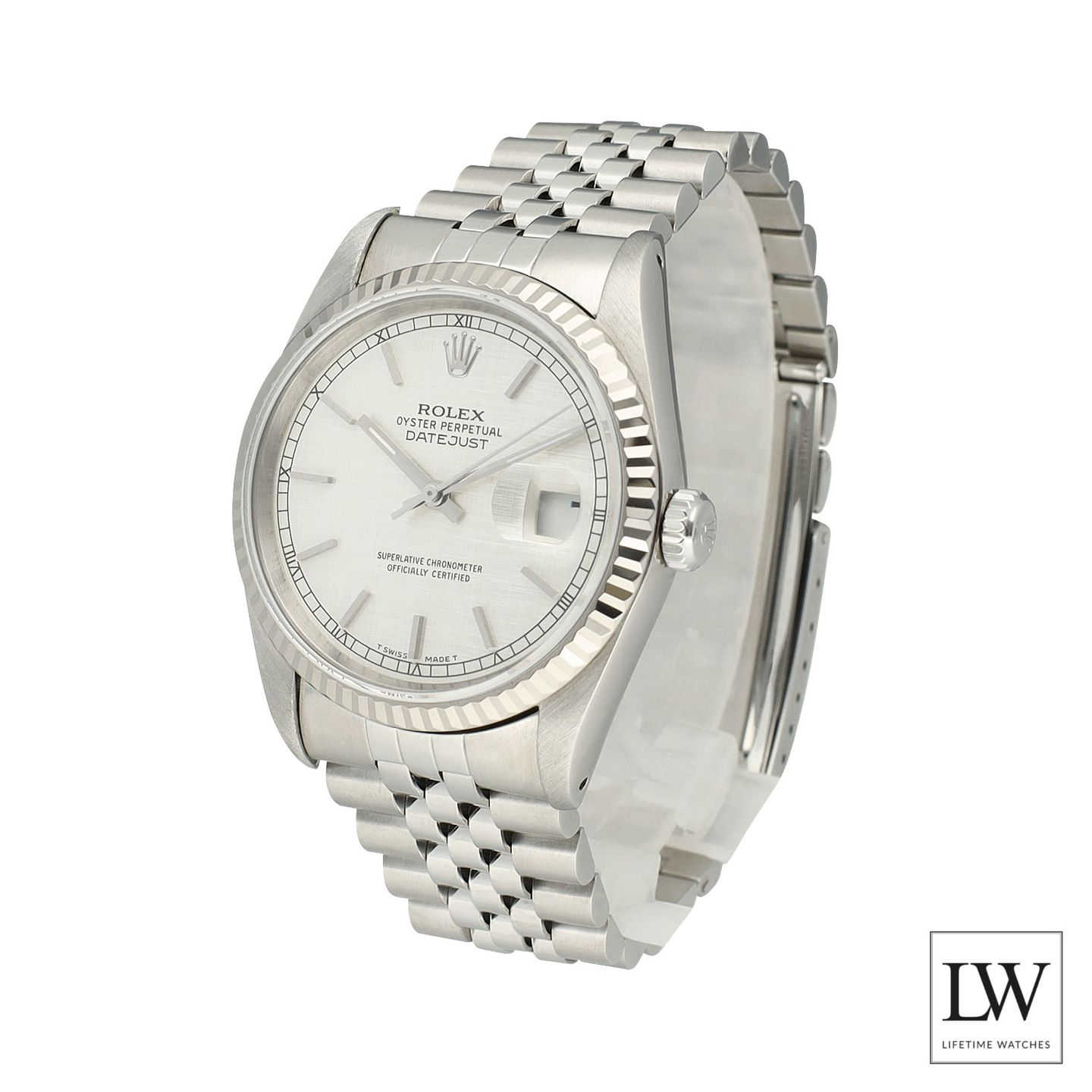 Rolex Datejust 36 16234 (1991) - Silver dial 36 mm Steel case (5/8)