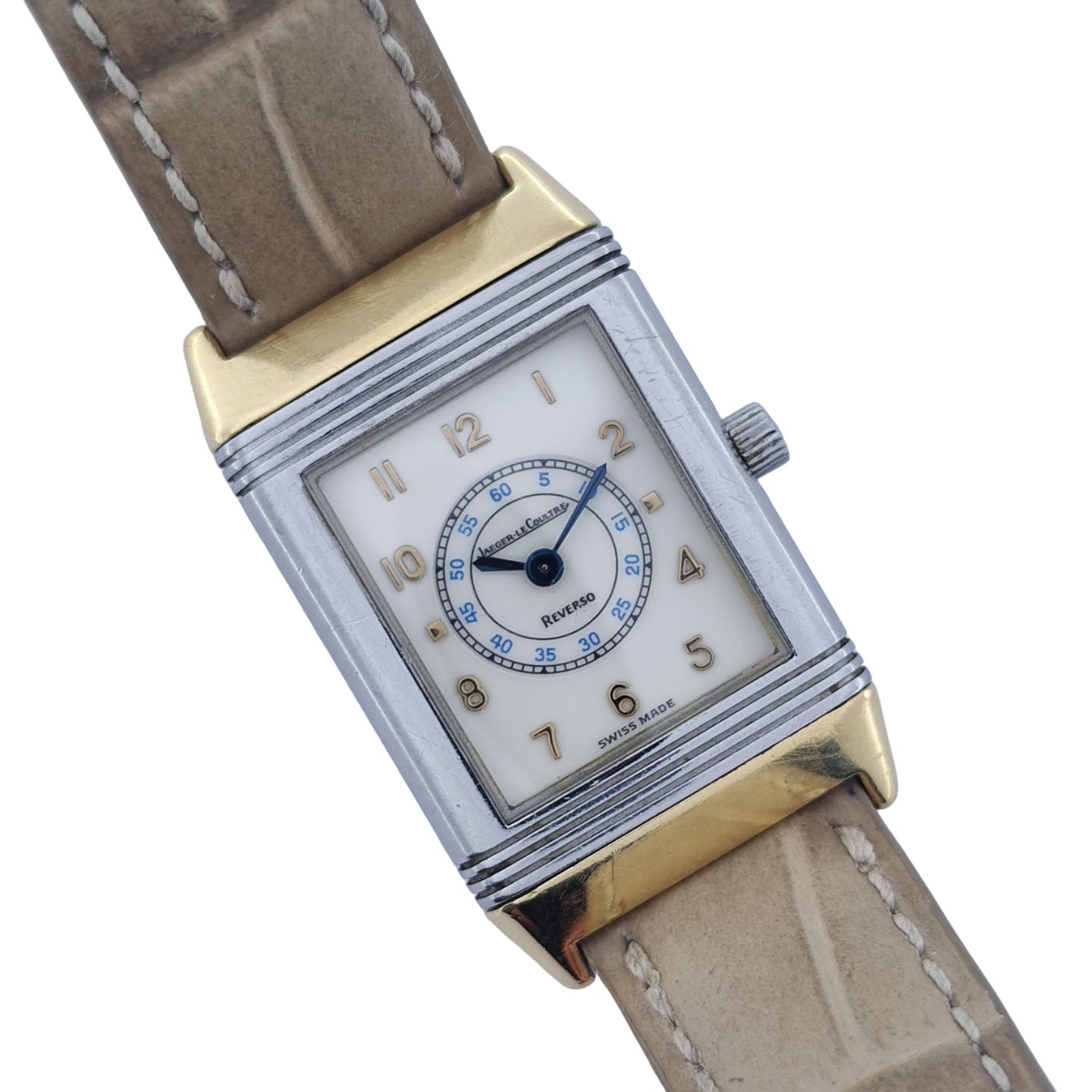 Jaeger-LeCoultre Reverso 261.5.08 (Unknown (random serial)) - White dial 33 mm Gold/Steel case (2/8)