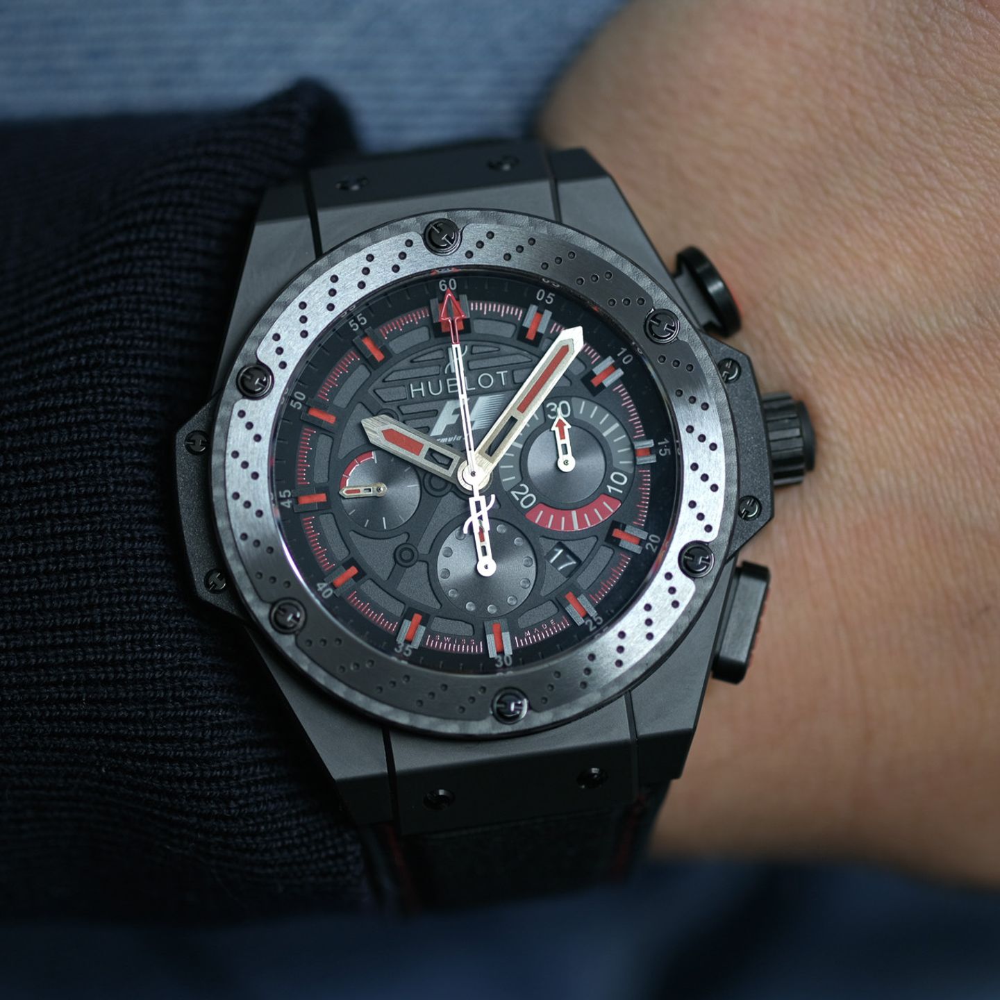 Hublot King Power 703.CI.1123.NR.FMO10 (2011) - Zwart wijzerplaat 48mm Keramiek (1/8)