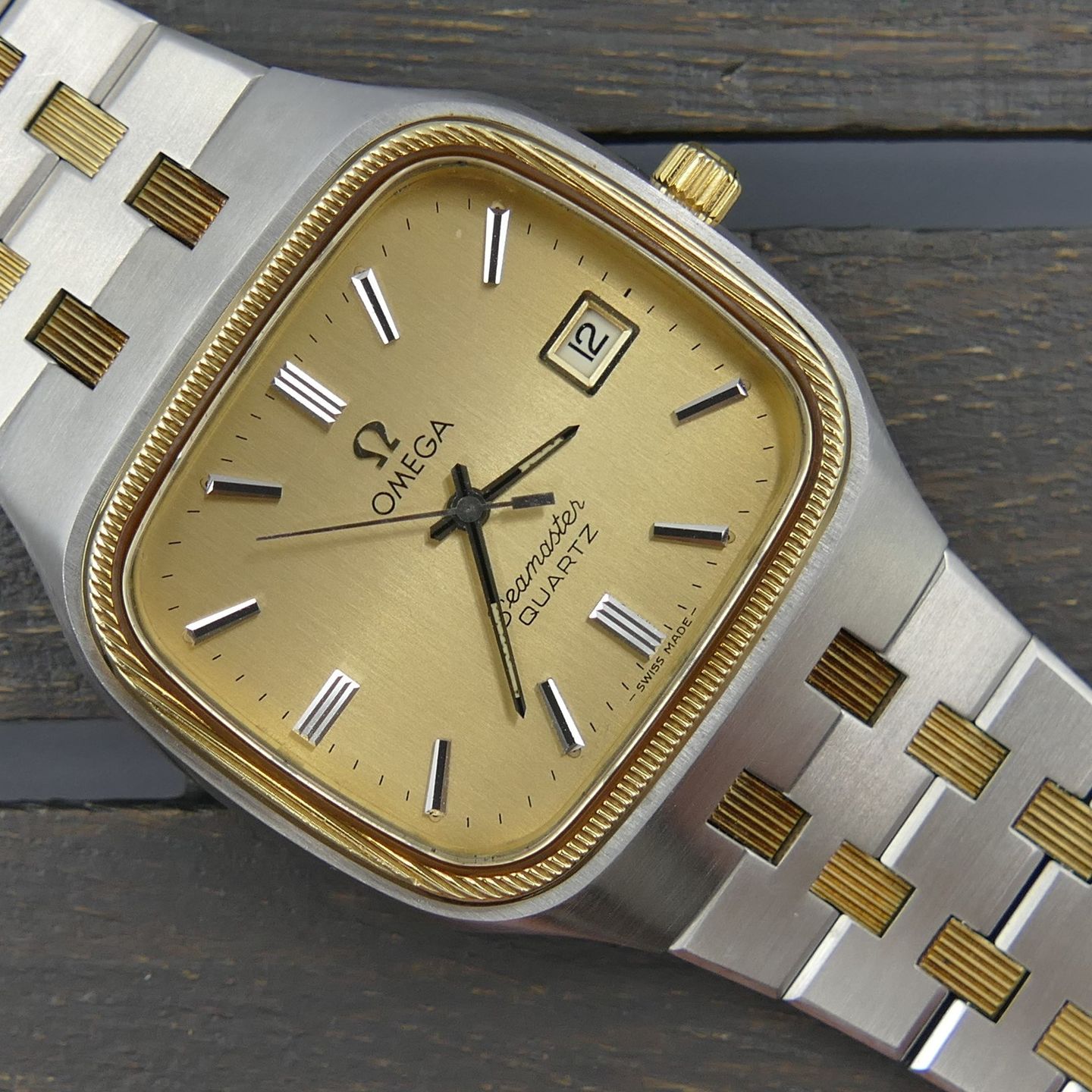 Omega Vintage 70s vintage Seamaster quartz cal. 1342 ref. 196.0135 / 396.0874 royal oak (1970) - Onbekend wijzerplaat 33mm Goud/Staal (1/8)