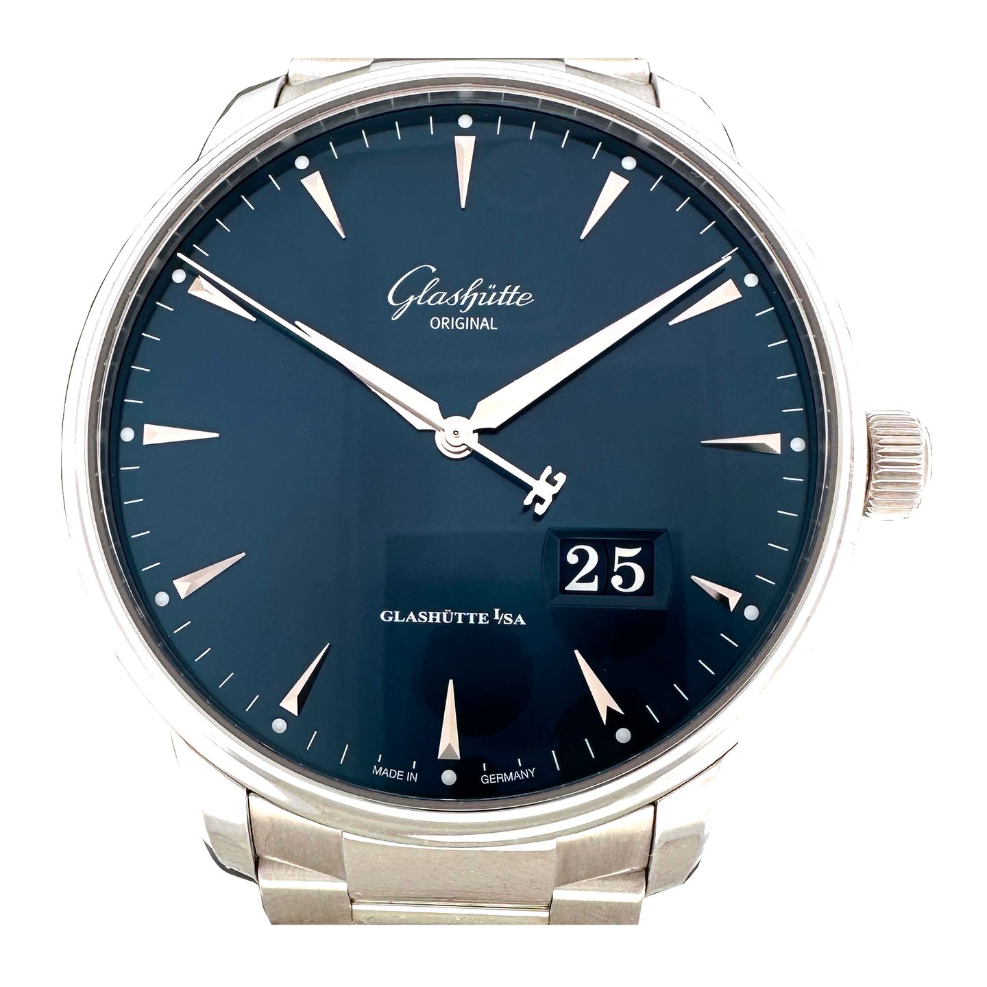 Glashütte Original Senator Excellence 1-36-03-04-02-71 (2024) - Blauw wijzerplaat 42mm Staal (1/8)