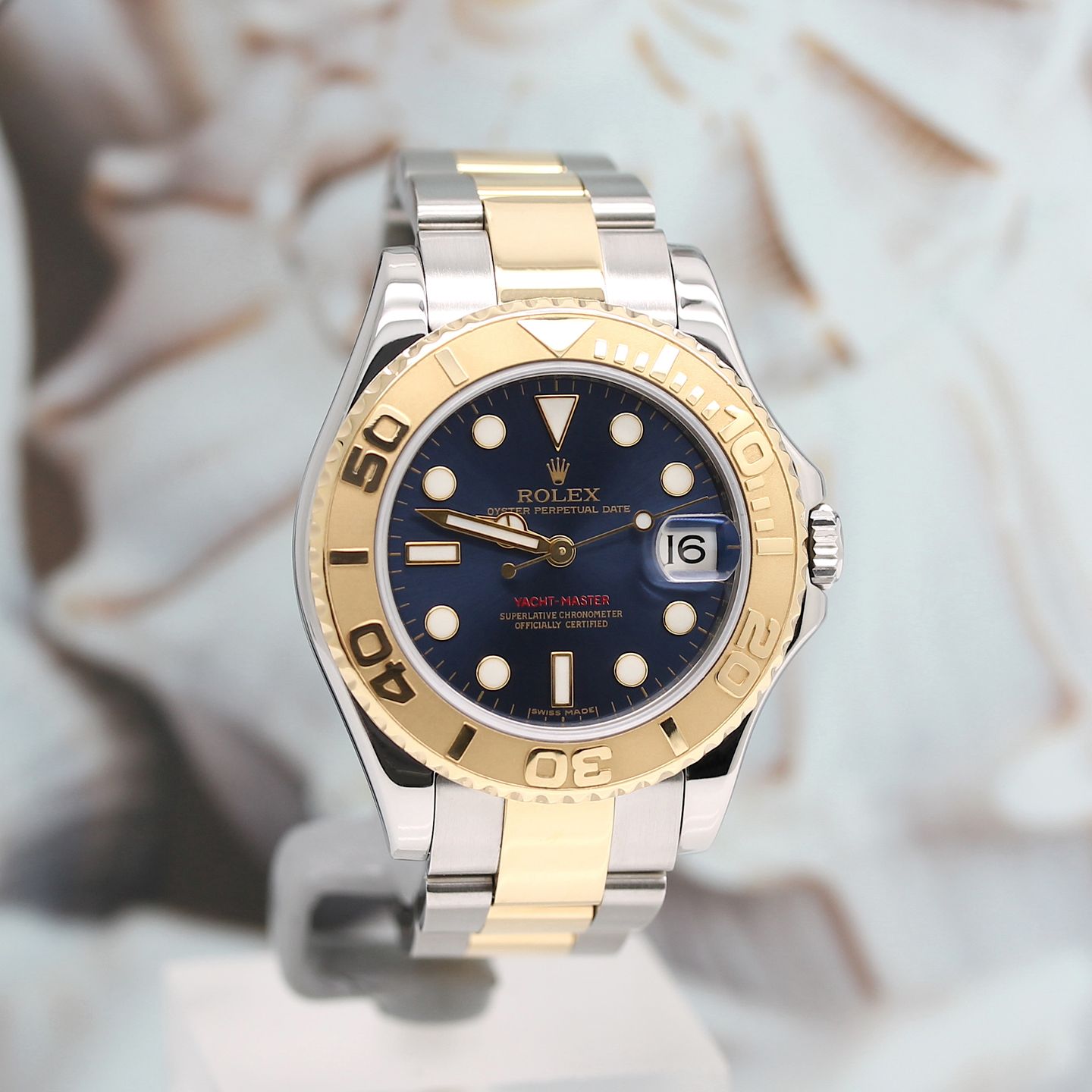 Rolex Yacht-Master 168623 (2016) - Blue dial 35 mm Gold/Steel case (6/8)