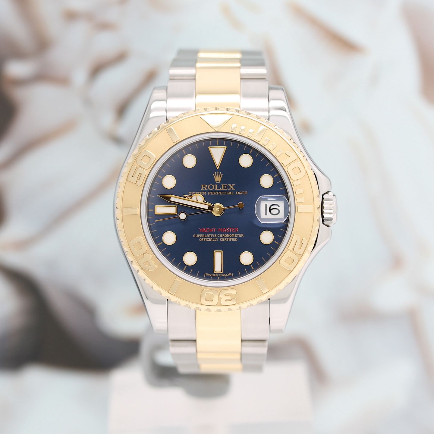 Rolex Yacht-Master 168623 (2016) - Blue dial 35 mm Gold/Steel case (3/8)