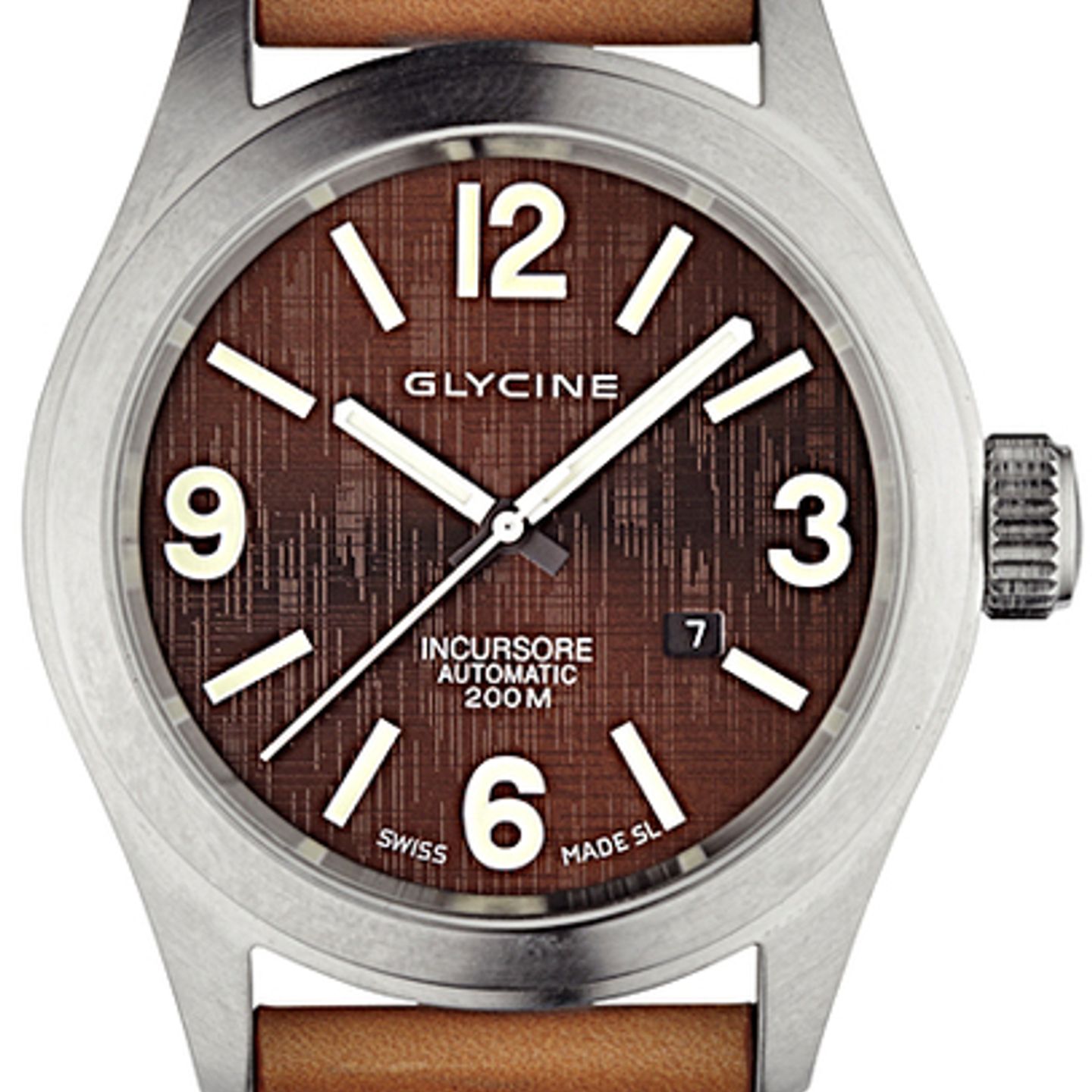 Glycine Vintage 3874.17-LB7BH (2017) - Brown dial 46 mm Steel case (1/6)