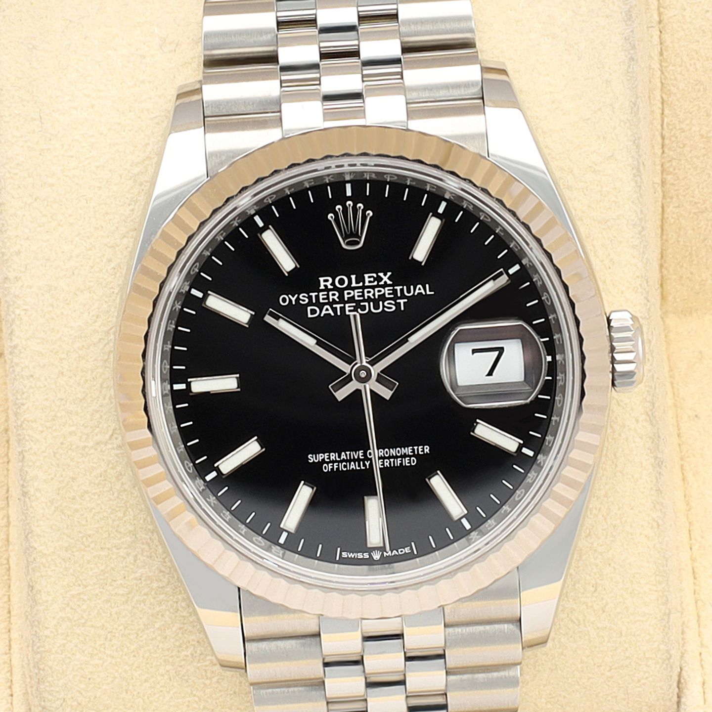 Rolex Datejust 36 126234 (2022) - Zwart wijzerplaat 36mm Staal (1/8)