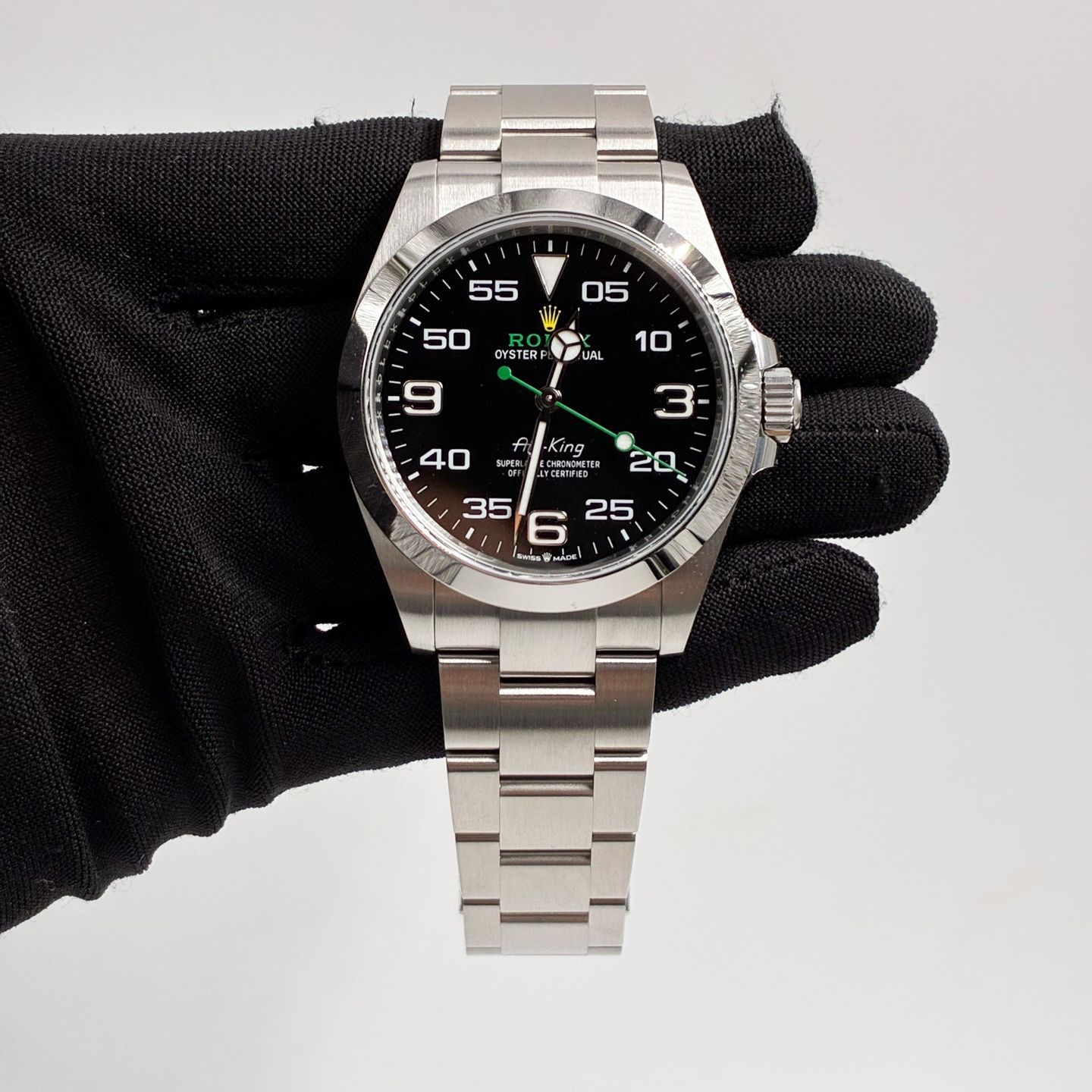 Rolex Air-King 126900 (2025) - Zwart wijzerplaat 40mm Staal (7/8)