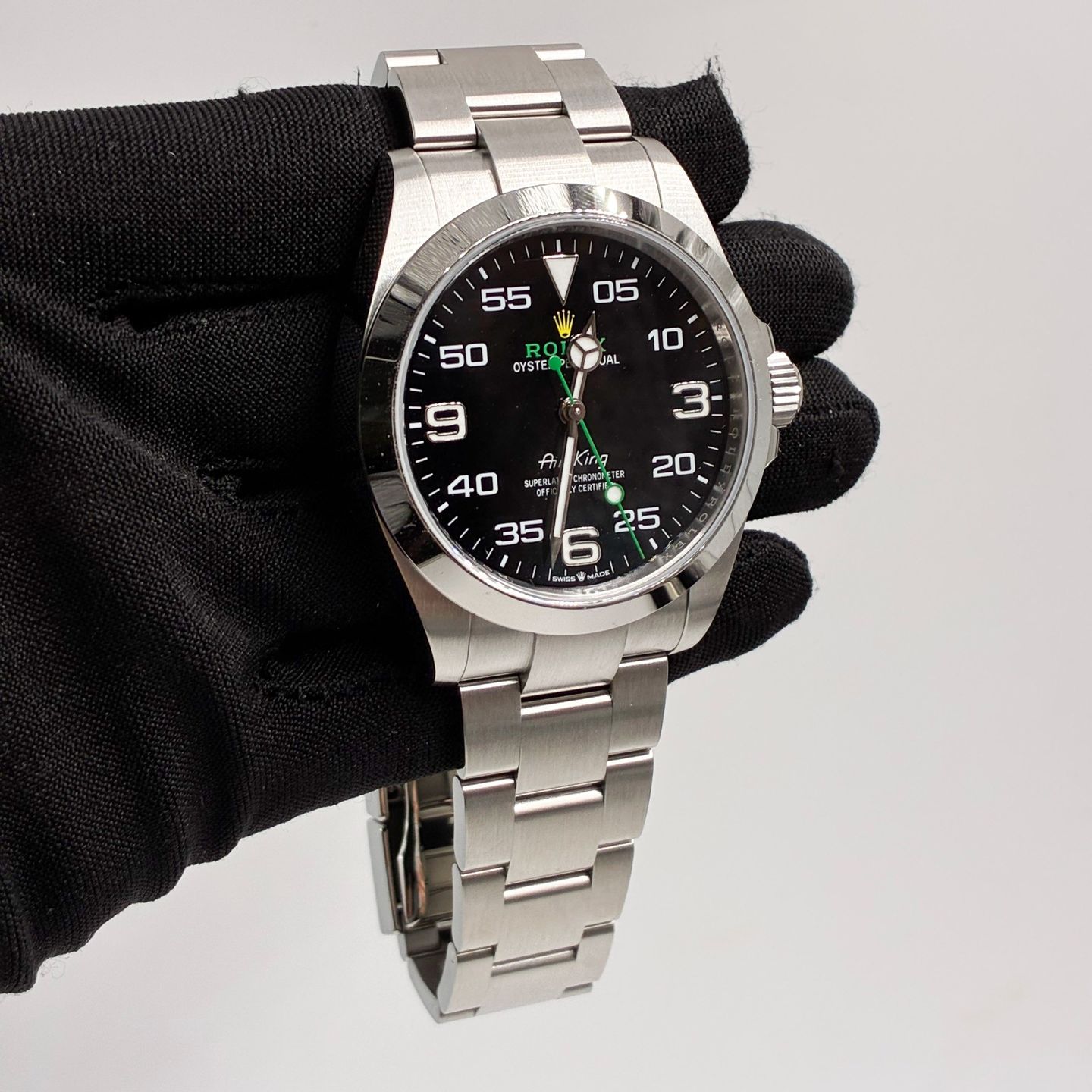 Rolex Air-King 126900 (2025) - Zwart wijzerplaat 40mm Staal (8/8)