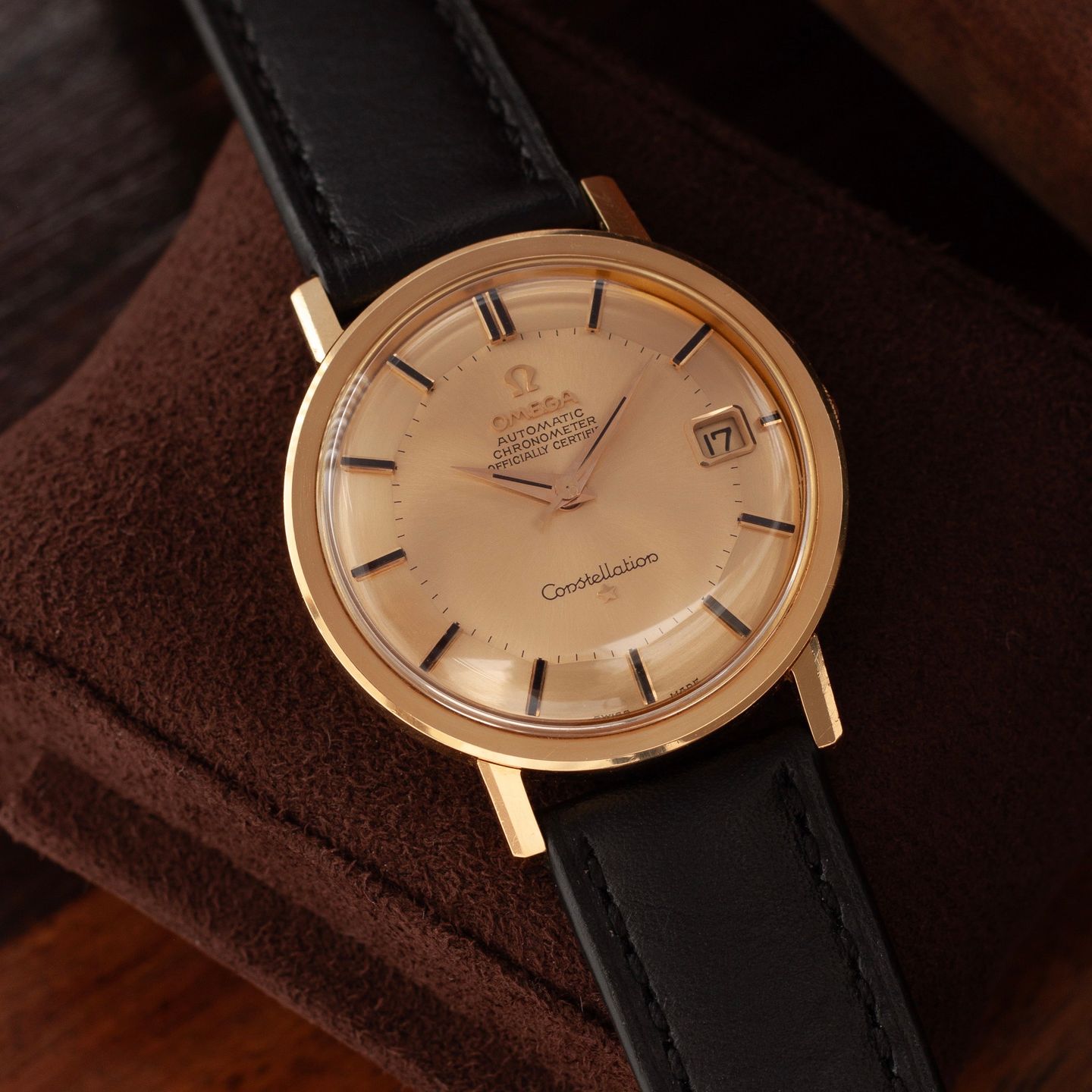 Omega Constellation 168.004/14 (1962) - Gold dial 35 mm Yellow Gold case (6/8)