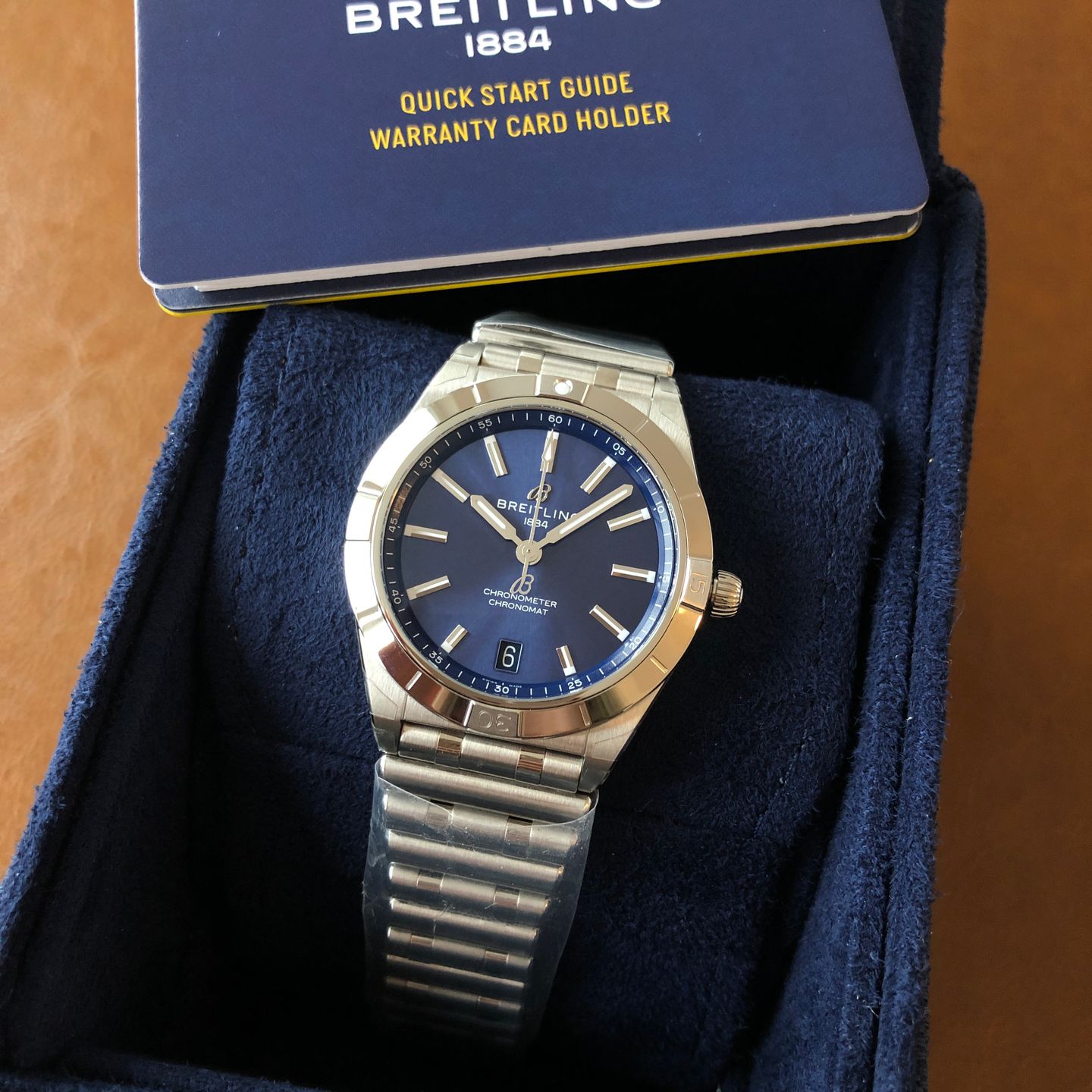 Breitling Chronomat A10380101C1A1 (2022) - Blue dial 36 mm Steel case (8/8)