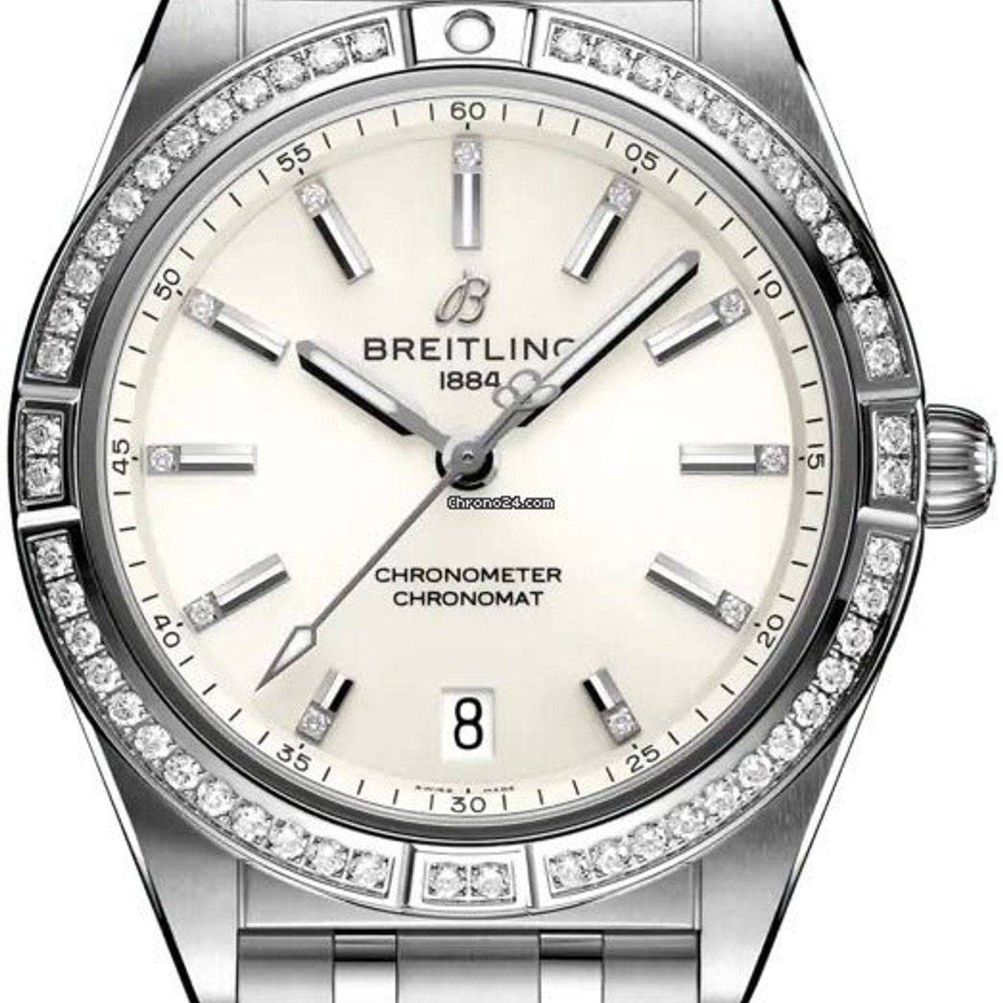 Breitling Chronomat A10380591A1A1 (2022) - Wit wijzerplaat 36mm Staal (1/1)
