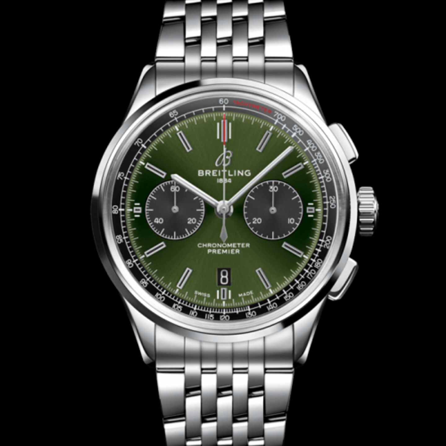 Breitling for Bentley AB0118A11L1A1 (2022) - Groen wijzerplaat 42mm Staal (1/2)