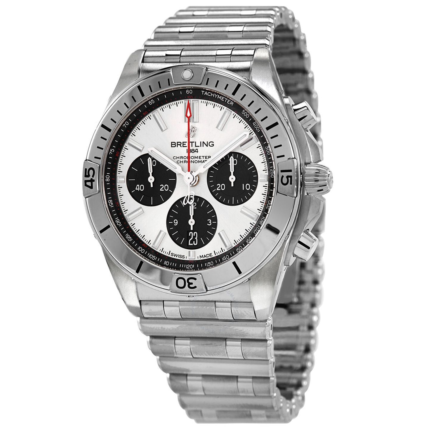 Breitling Chronomat AB0134101G1A1 (2022) - Silver dial 42 mm Steel case (1/2)