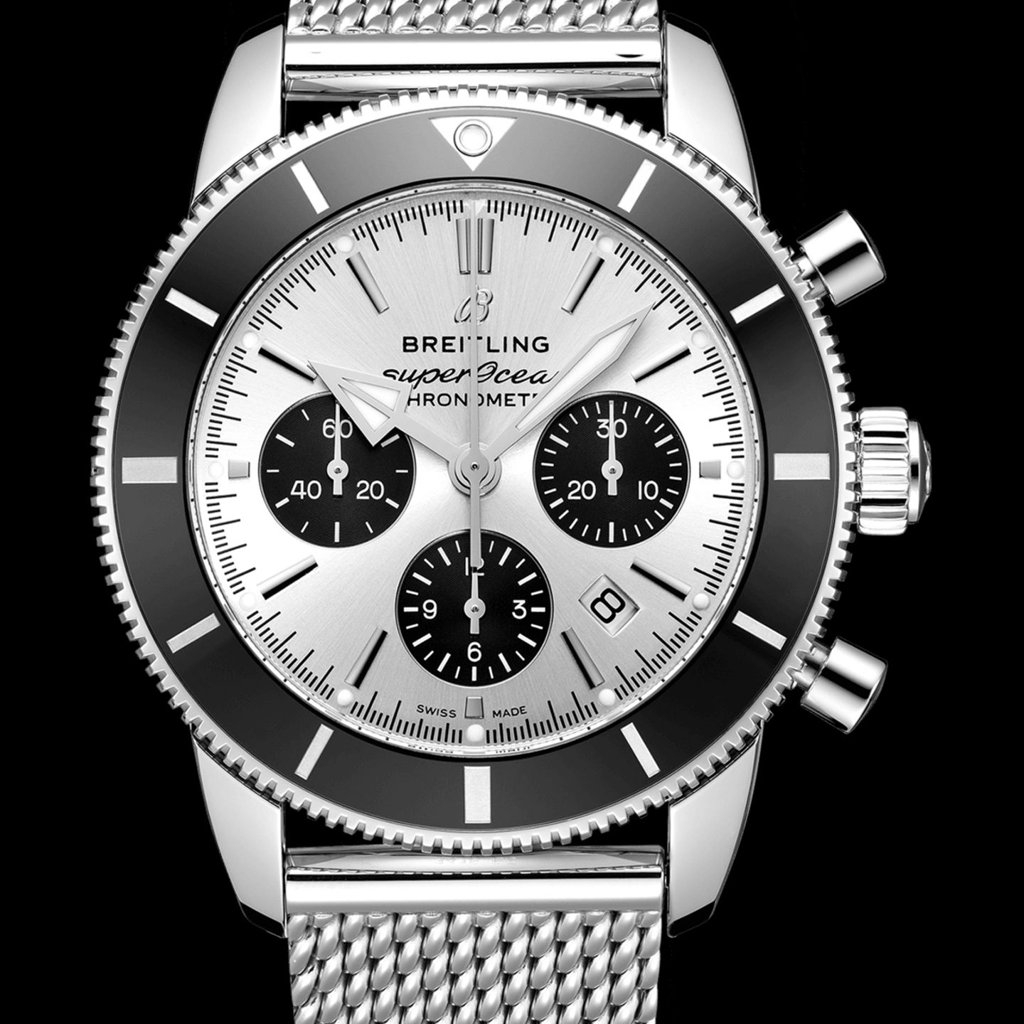 Breitling Superocean Heritage II Chronograph AB0162121G1A1 (2022) - Silver dial 44 mm Steel case (1/1)