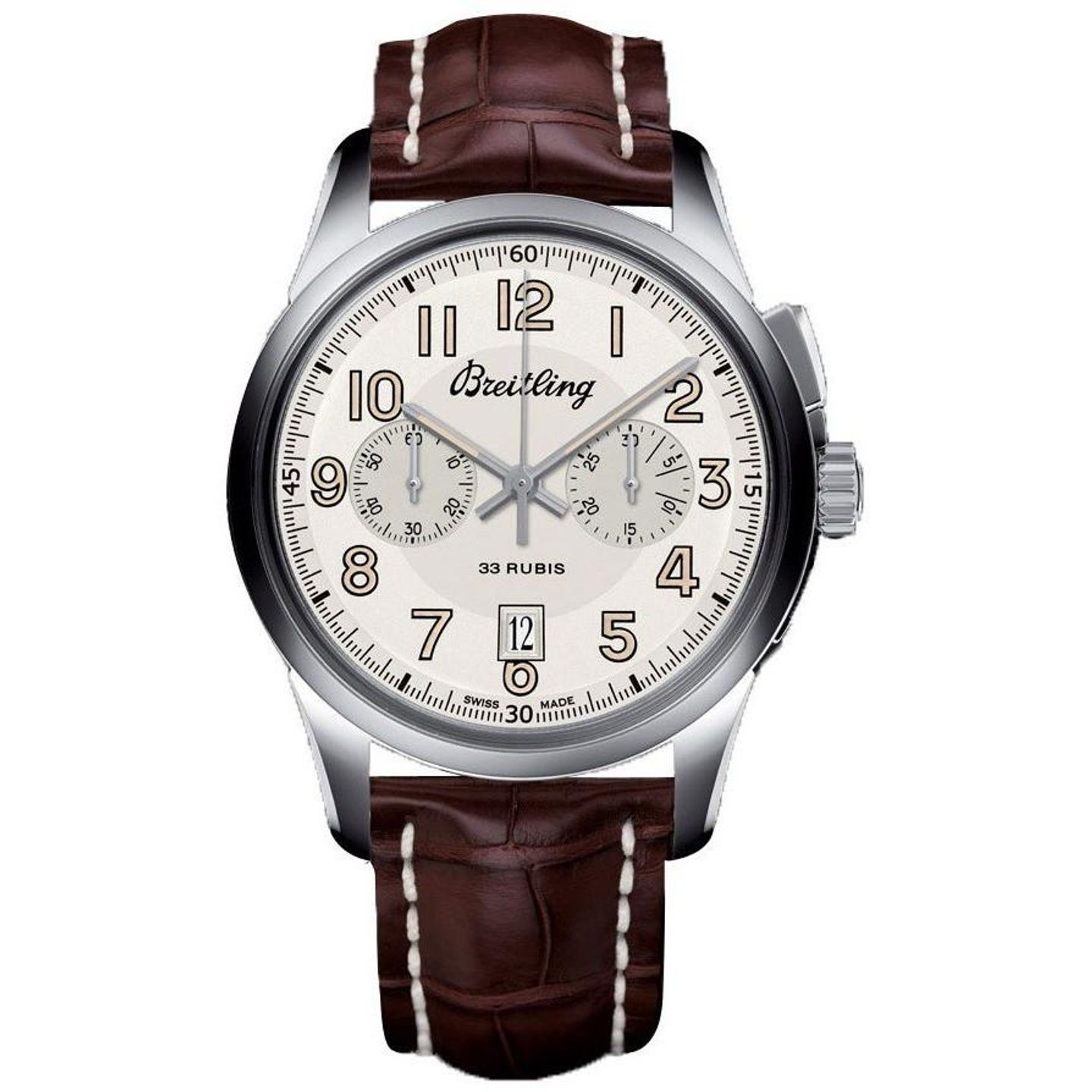 Breitling Transocean Chronograph 1915 AB141112/G799/740P/A20D.1 (2022) - Silver dial 43 mm Steel case (1/1)