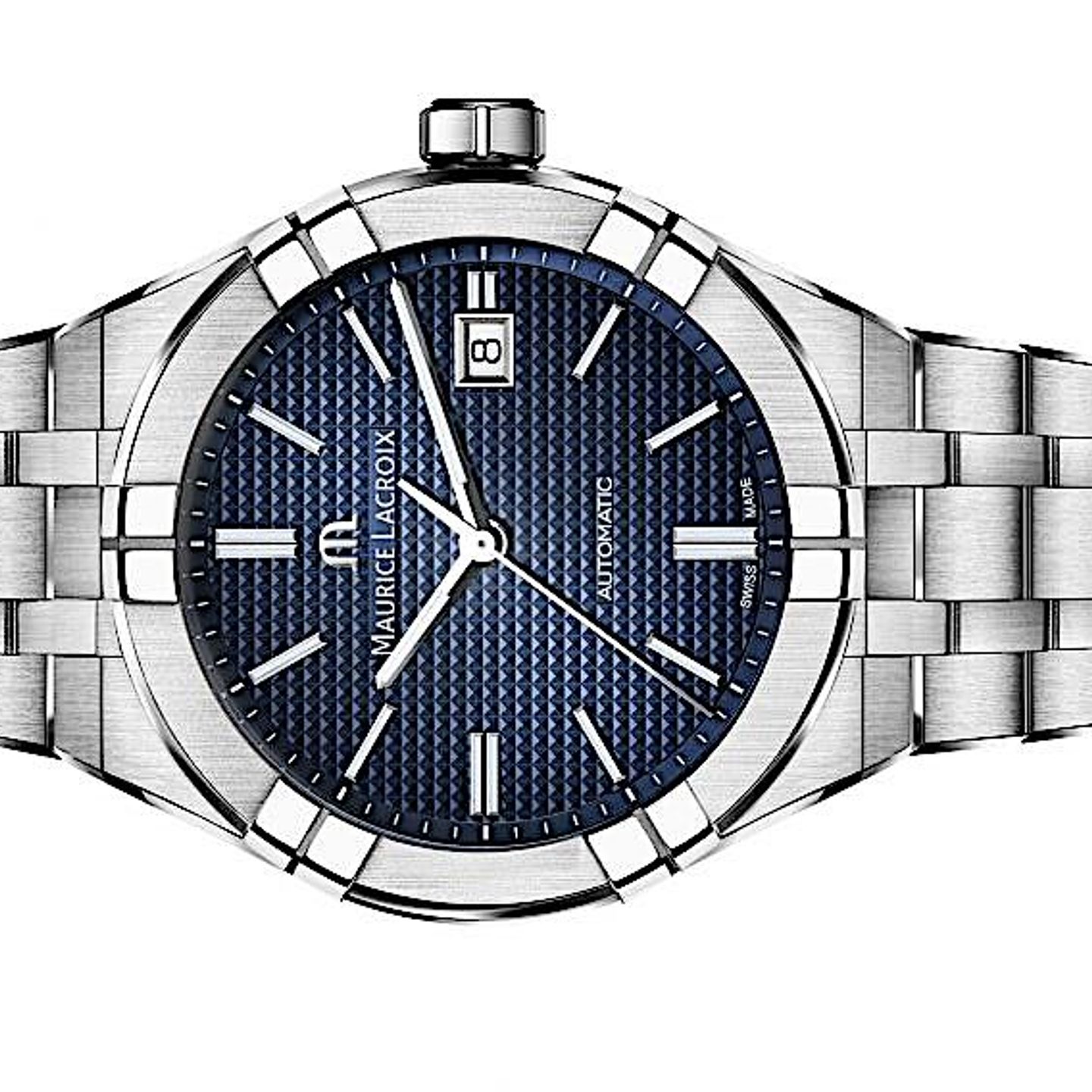 Maurice Lacroix Aikon AI6008-SS002-430-1 (2022) - Blauw wijzerplaat 42mm Staal (1/8)