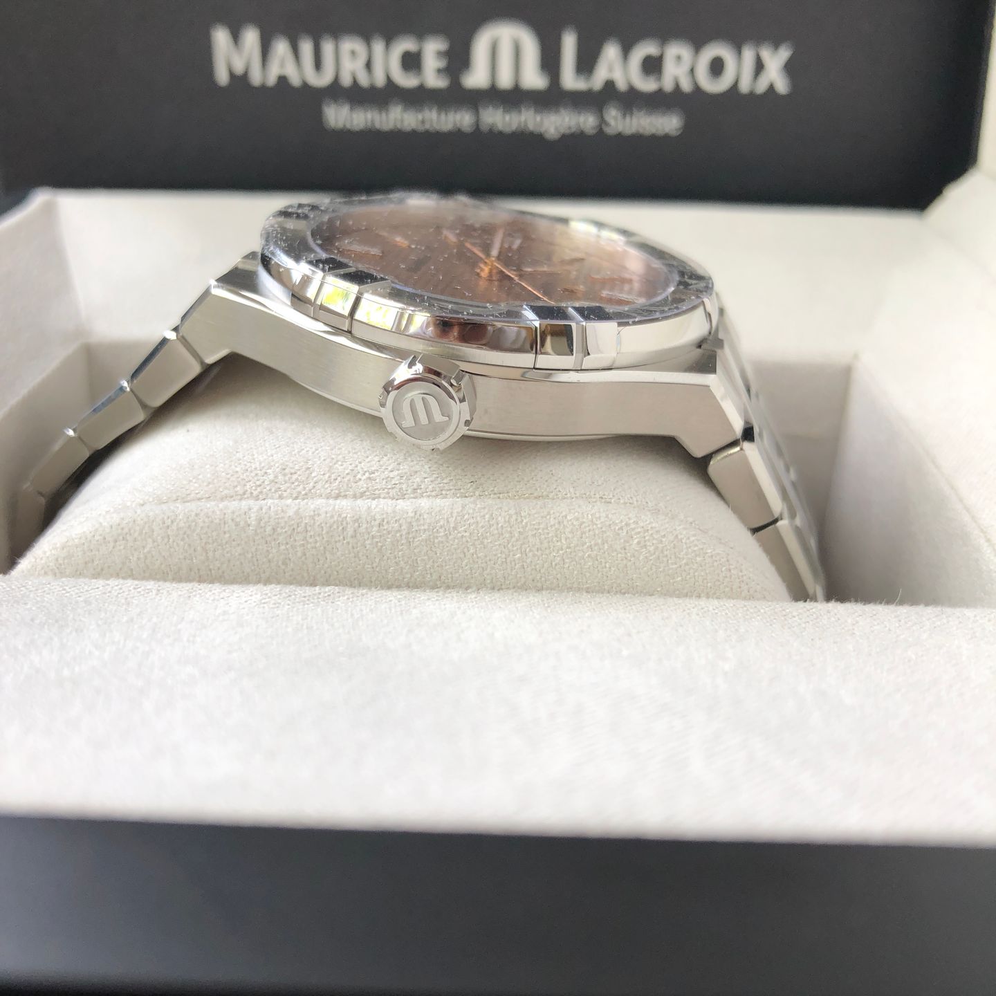 Maurice Lacroix Aikon AI6008-SS002-730-1 (2022) - Roze wijzerplaat 42mm Staal (6/7)