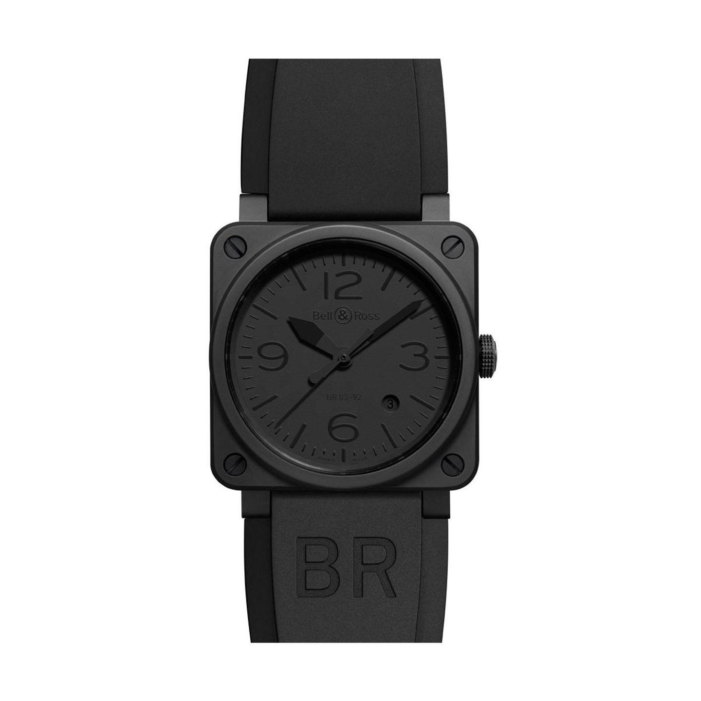 Bell & Ross BR 03-92 Ceramic BR0392-PHANTOM-CE (2022) - Black dial 42 mm Ceramic case (1/2)