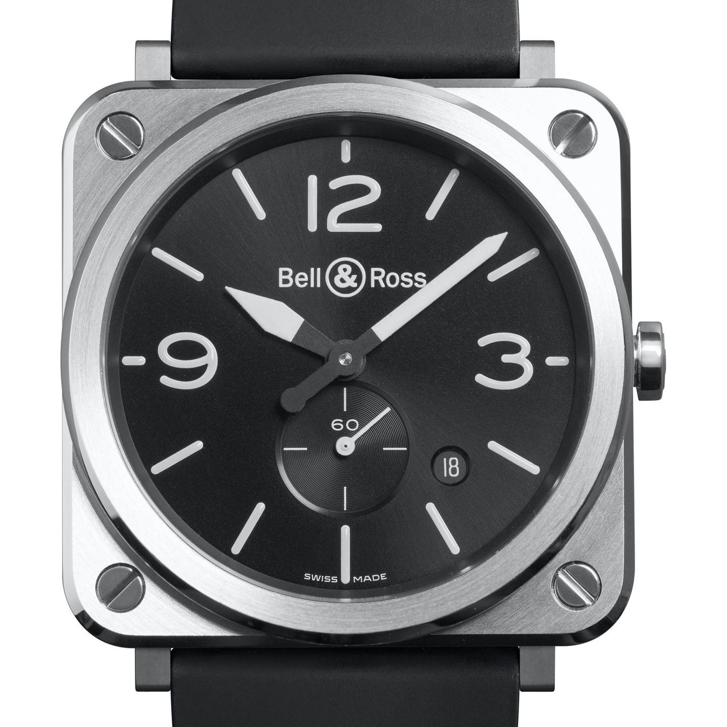 Bell & Ross BR S BRS-BLC-ST (2022) - Black dial 39 mm Steel case (1/6)