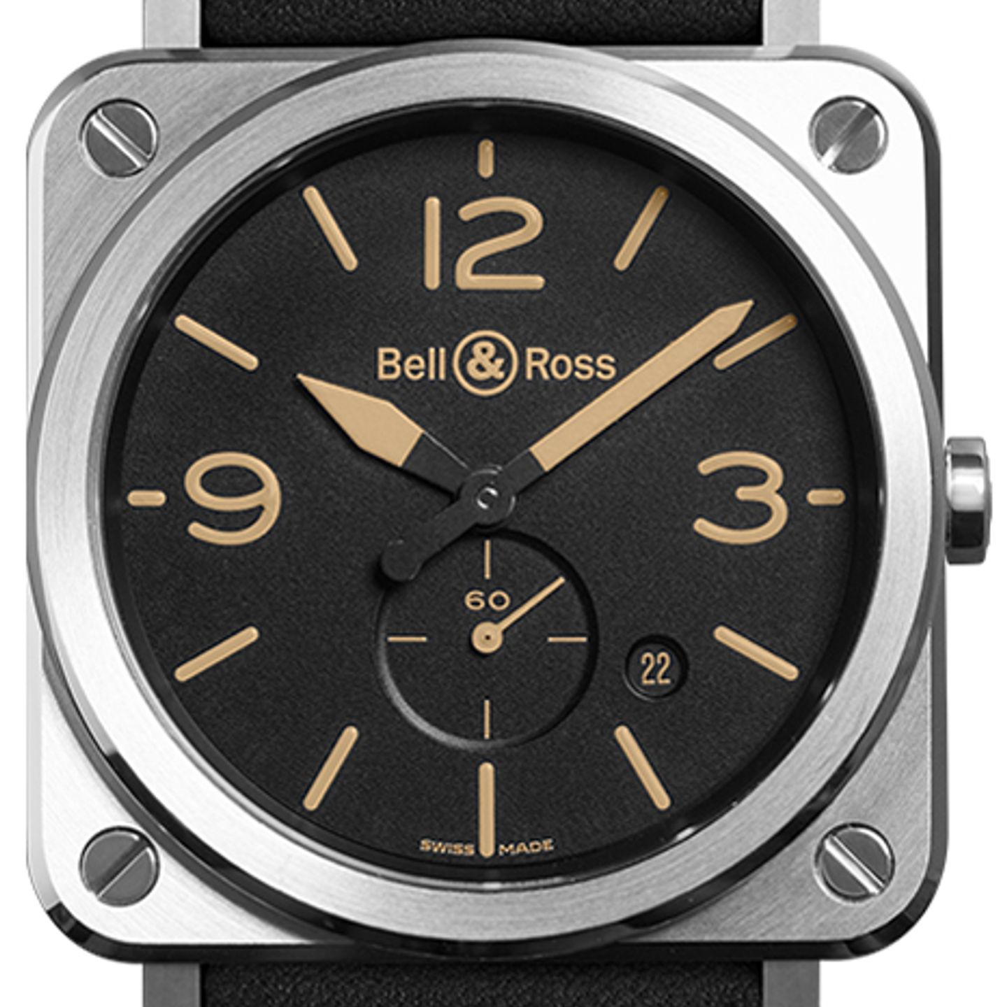 Bell & Ross BR S BRS-HERI-ST/SCA (2022) - Black dial 39 mm Steel case (1/1)