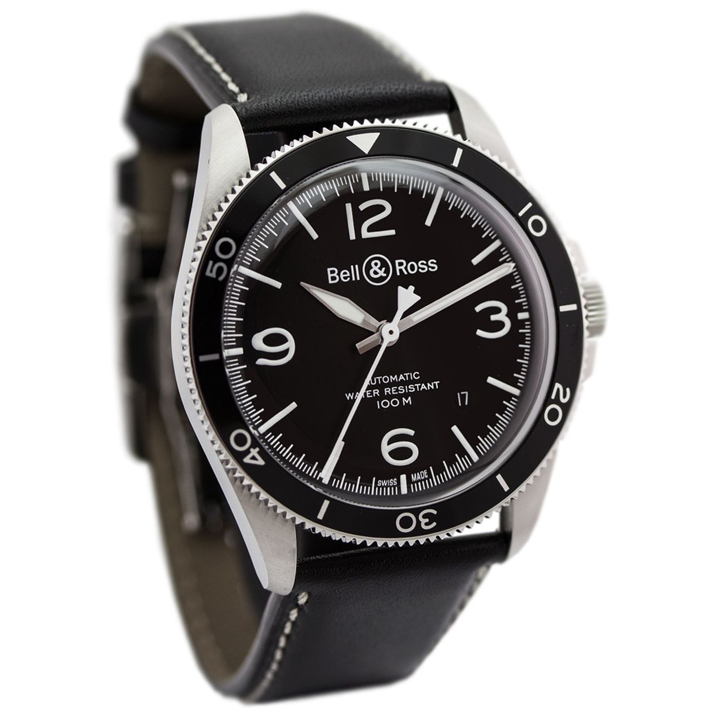 Bell & Ross BR V2 BRV292-BL-ST/SCA (2022) - Zwart wijzerplaat 41mm Staal (1/1)