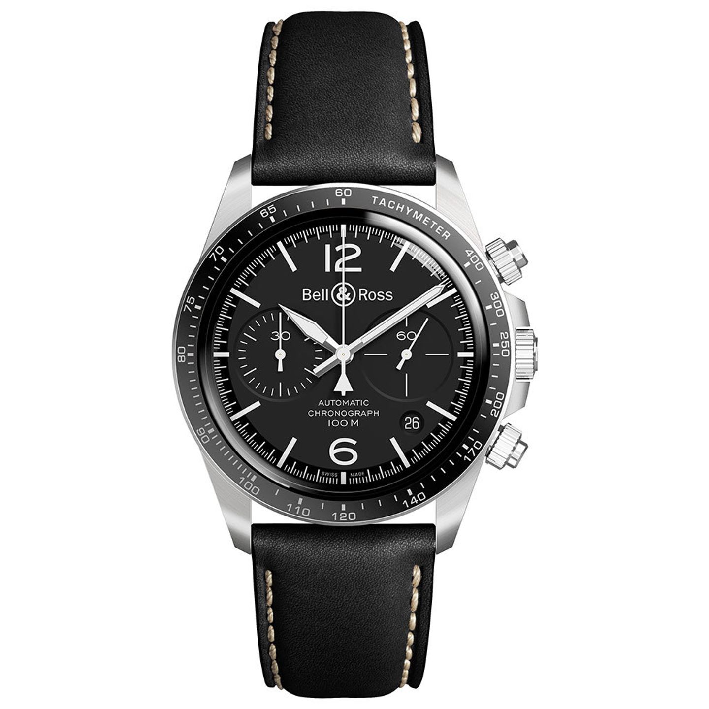 Bell & Ross BR V2 BRV294-BL-ST/SCA (2022) - Zwart wijzerplaat 43mm Staal (1/1)