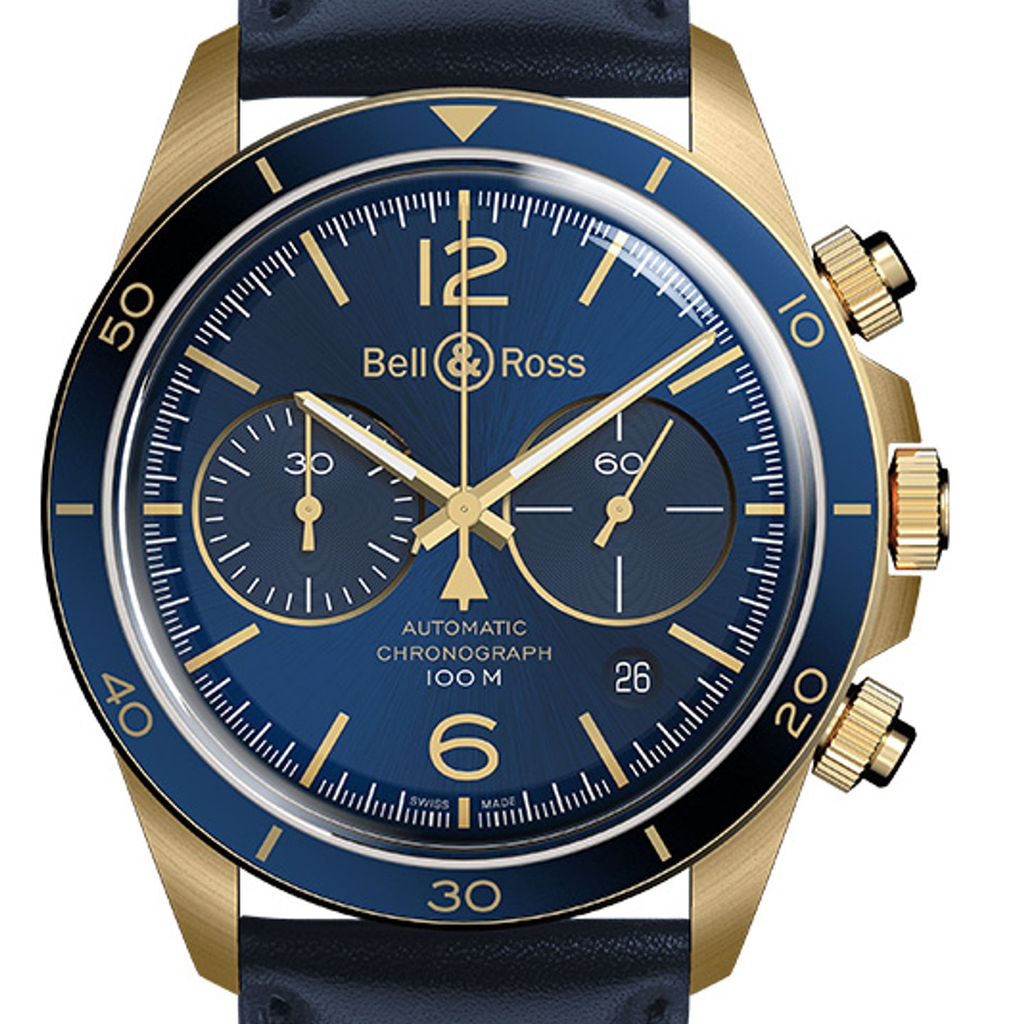 Bell & Ross BR V2 BRV294-BLU-BR/SCA (2022) - Blue dial 41 mm Bronze case (1/1)