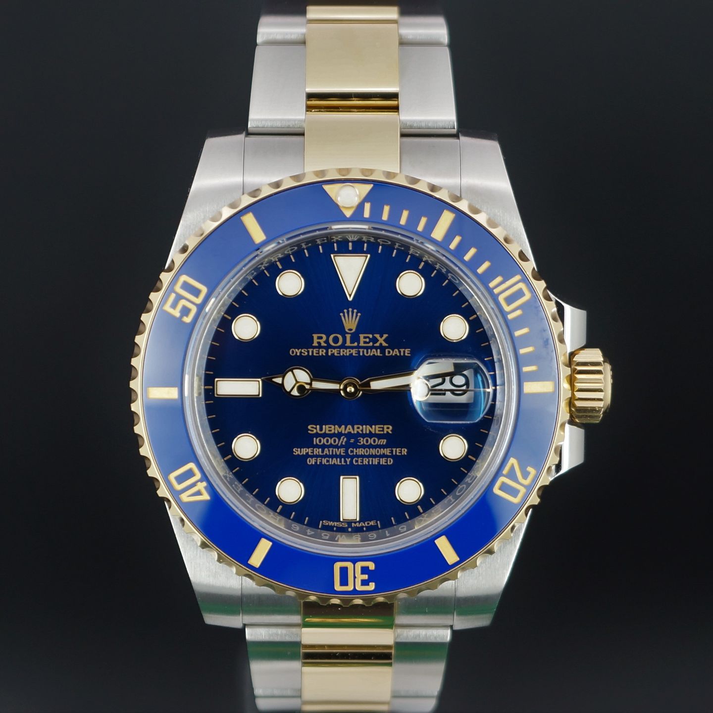 Rolex Submariner Date 116613LB (2020) - Blue dial 40 mm Gold/Steel case (1/6)