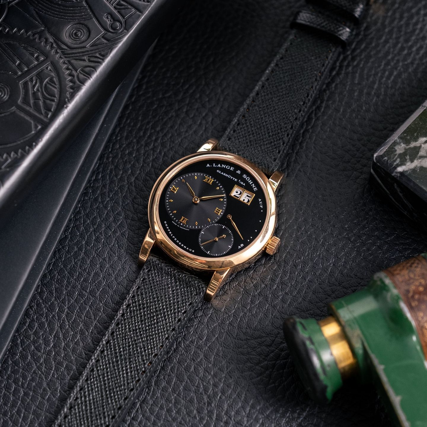 A. Lange & Söhne Lange 1 101.031 (2006) - Black dial 38 mm Rose Gold case (8/8)