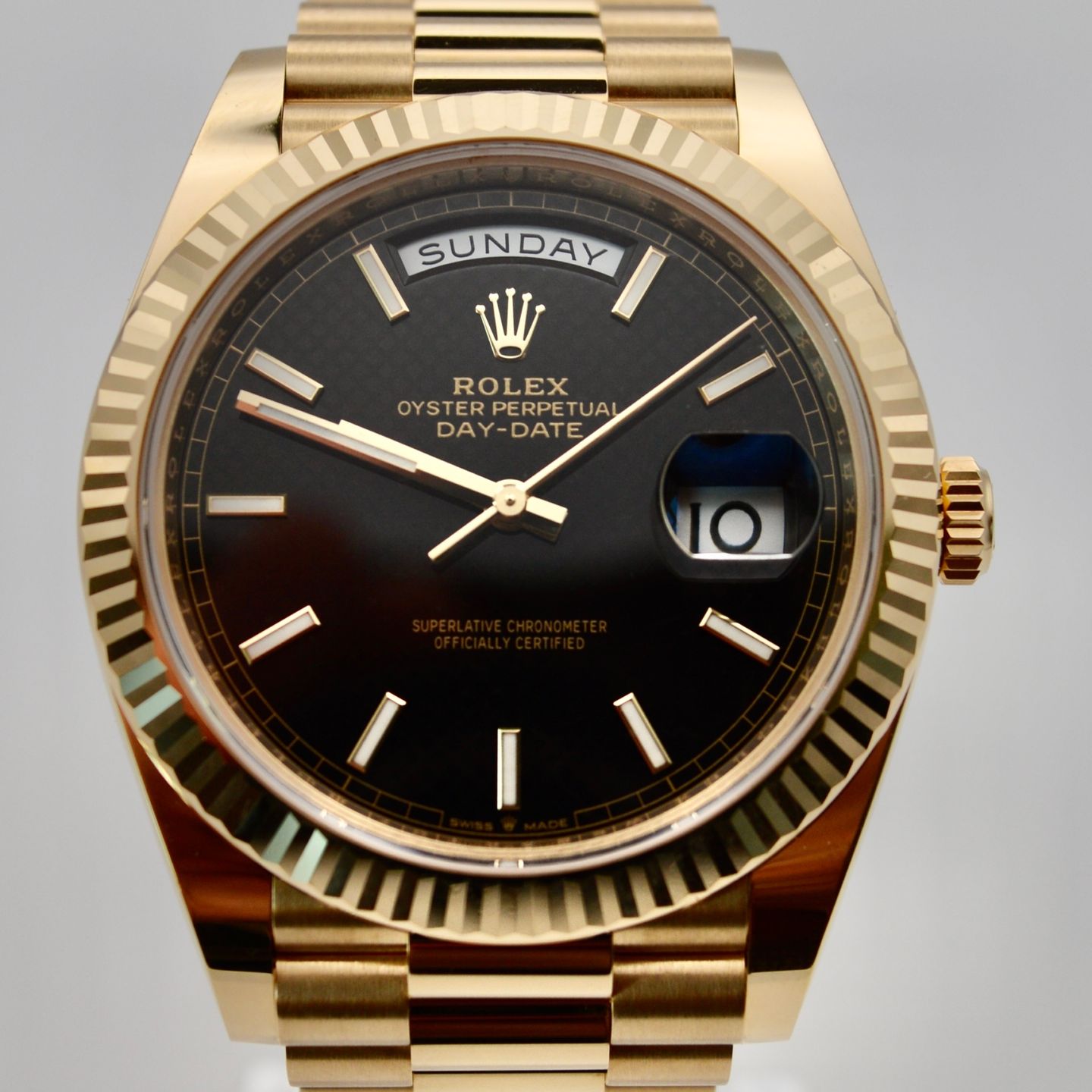 Rolex Day-Date 40 228238 (2021) - Brown dial 40 mm Yellow Gold case (5/6)
