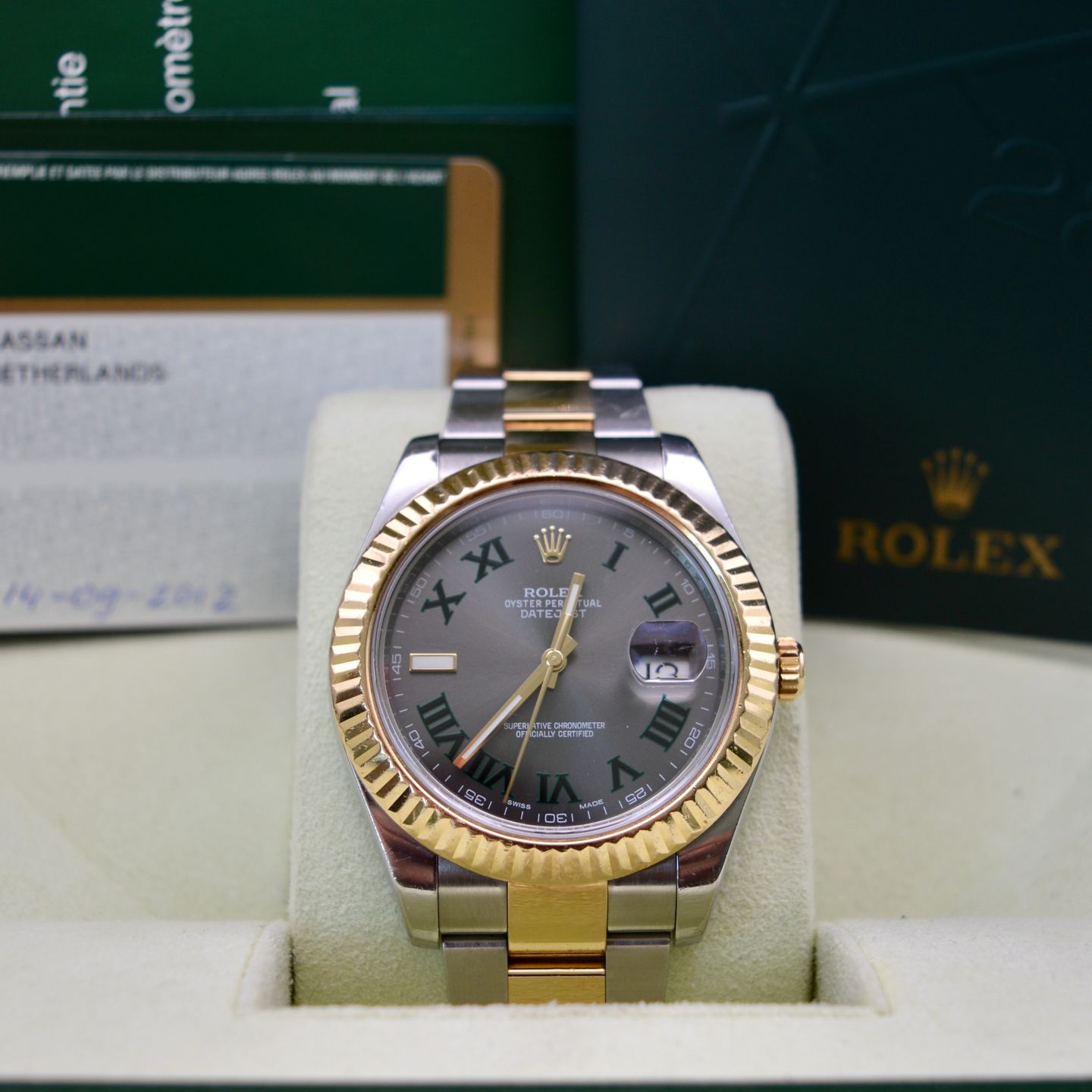 Rolex Datejust 41 116333 (2012) - Grijs wijzerplaat 41mm Goud/Staal (2/6)
