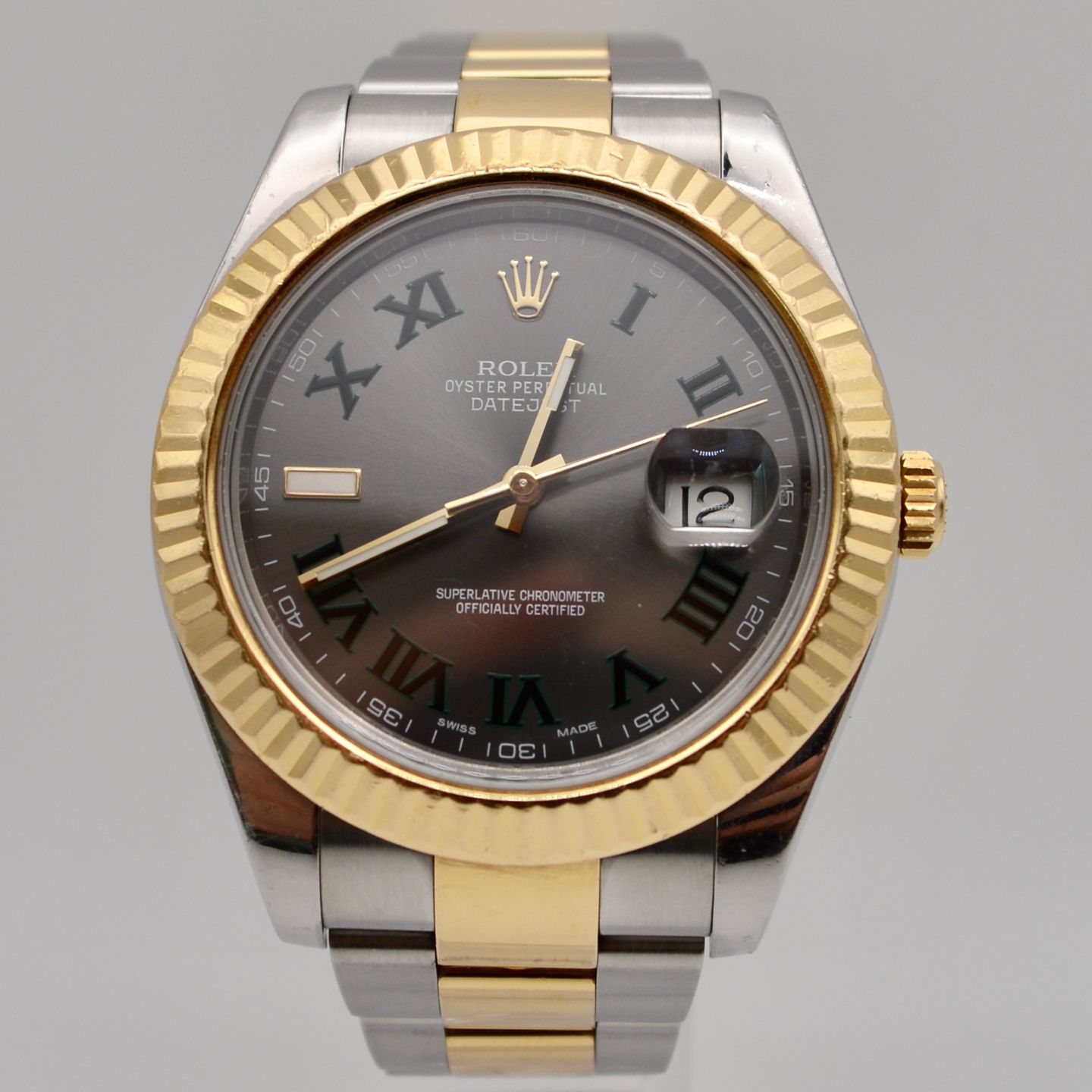 Rolex Datejust 41 116333 (2012) - Grey dial 41 mm Gold/Steel case (3/6)
