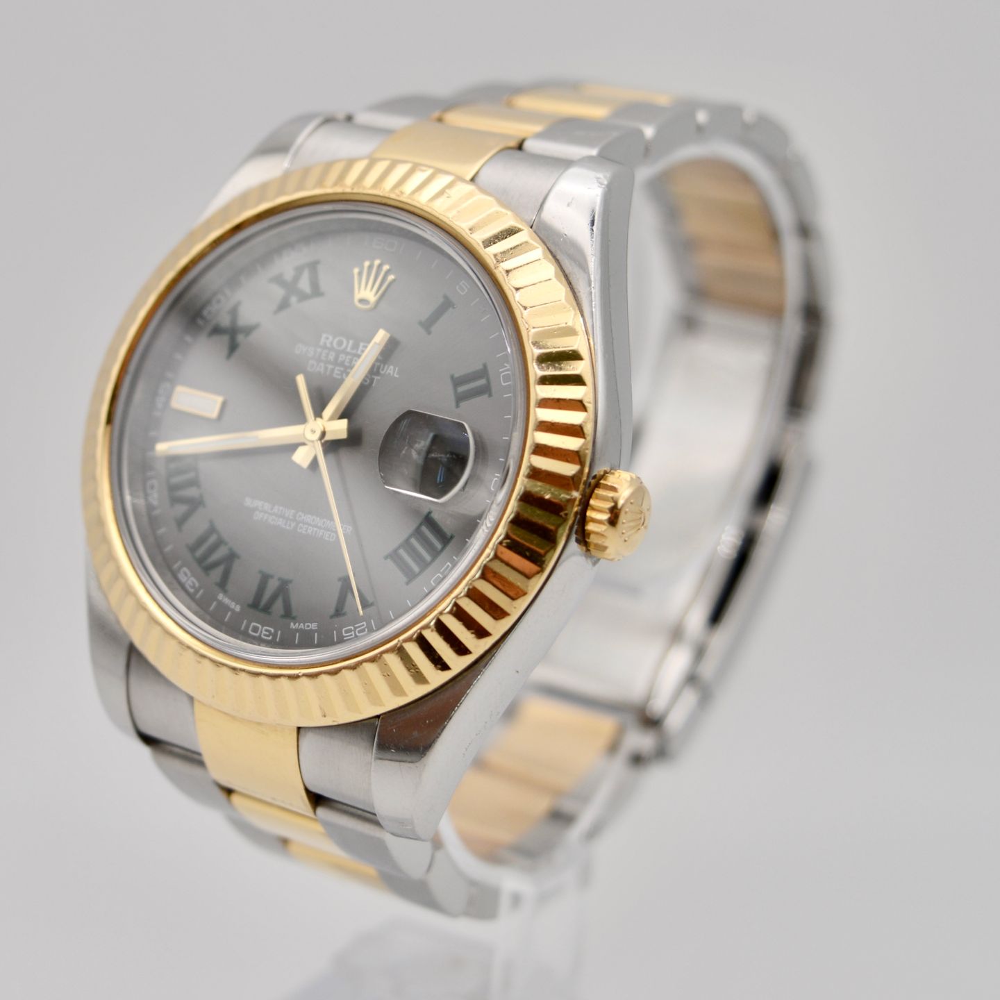 Rolex Datejust 41 116333 (2012) - Grey dial 41 mm Gold/Steel case (4/6)