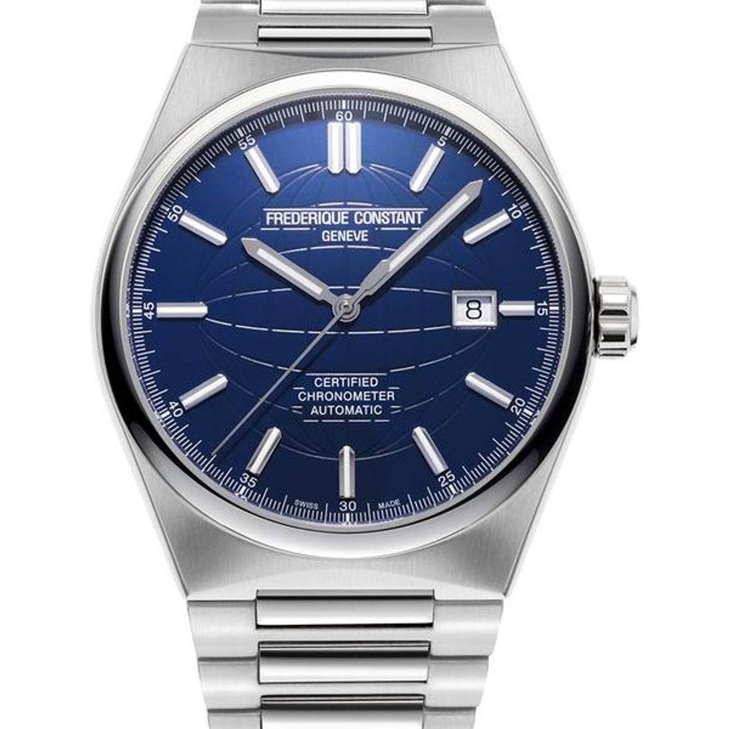 Frederique Constant Highlife Cosc FC-303N4NH6B (2022) - Blauw wijzerplaat 41mm Staal (1/8)