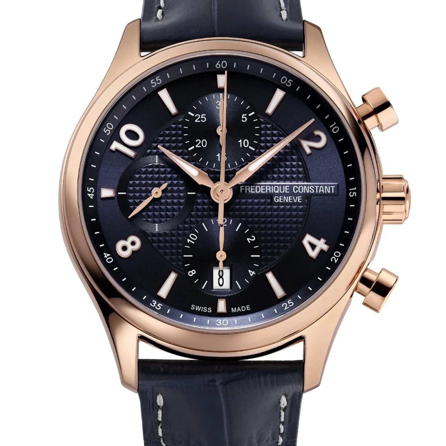 Frederique Constant Runabout Chronograph FC-392RMN5B4 (2022) - Blue dial 42 mm Steel case (1/8)