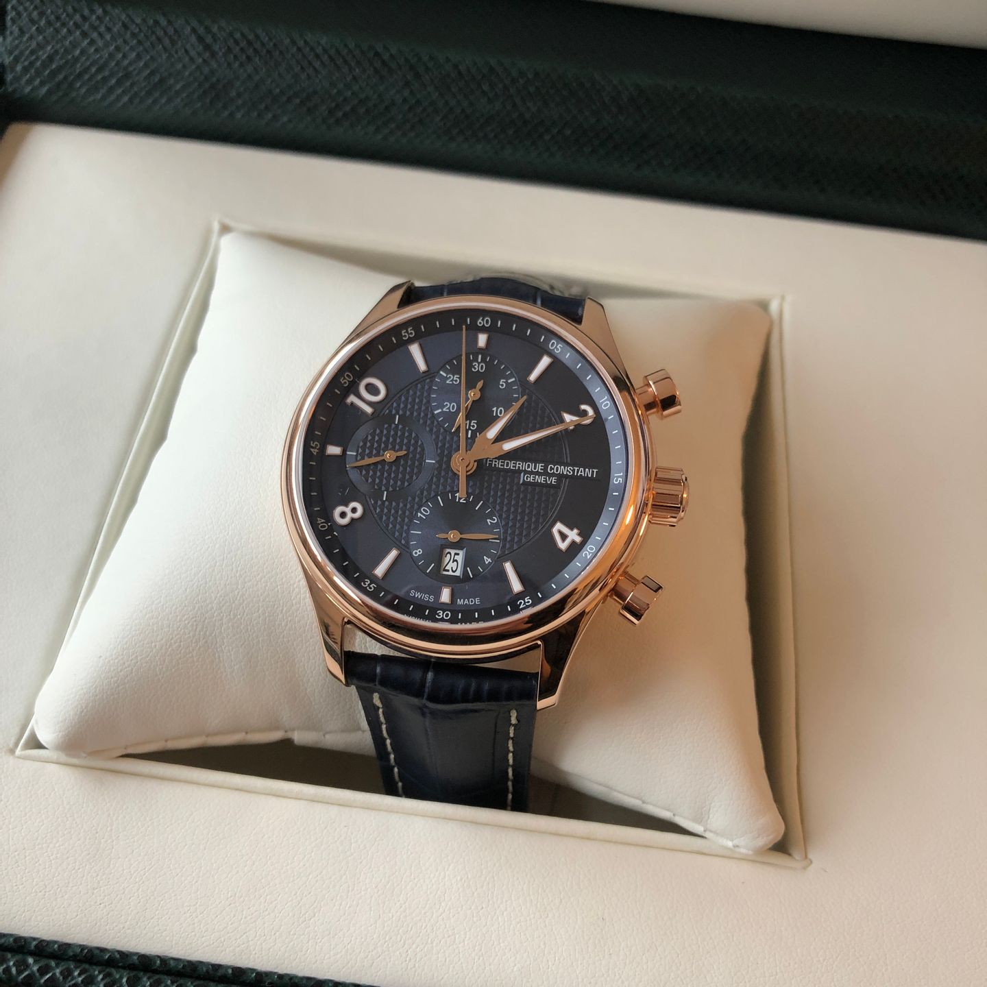 Frederique Constant Runabout Chronograph FC-392RMN5B4 (2022) - Blue dial 42 mm Steel case (4/8)