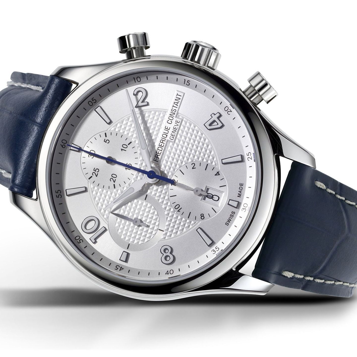 Frederique Constant Runabout Chronograph FC-392RMS5B6 (2022) - Silver dial 42 mm Steel case (1/8)