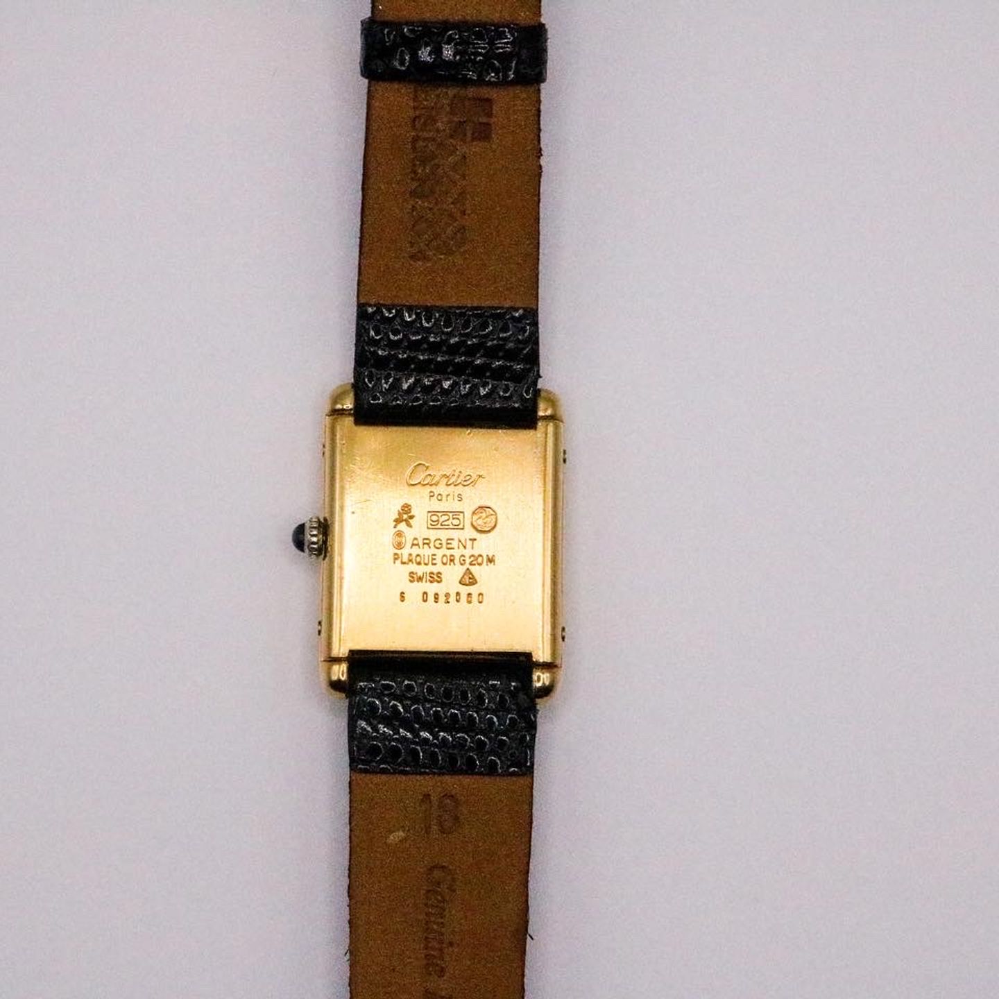 Cartier Tank Vermeil 092550 (Unknown (random serial)) - Brown dial 31 mm Silver case (8/8)